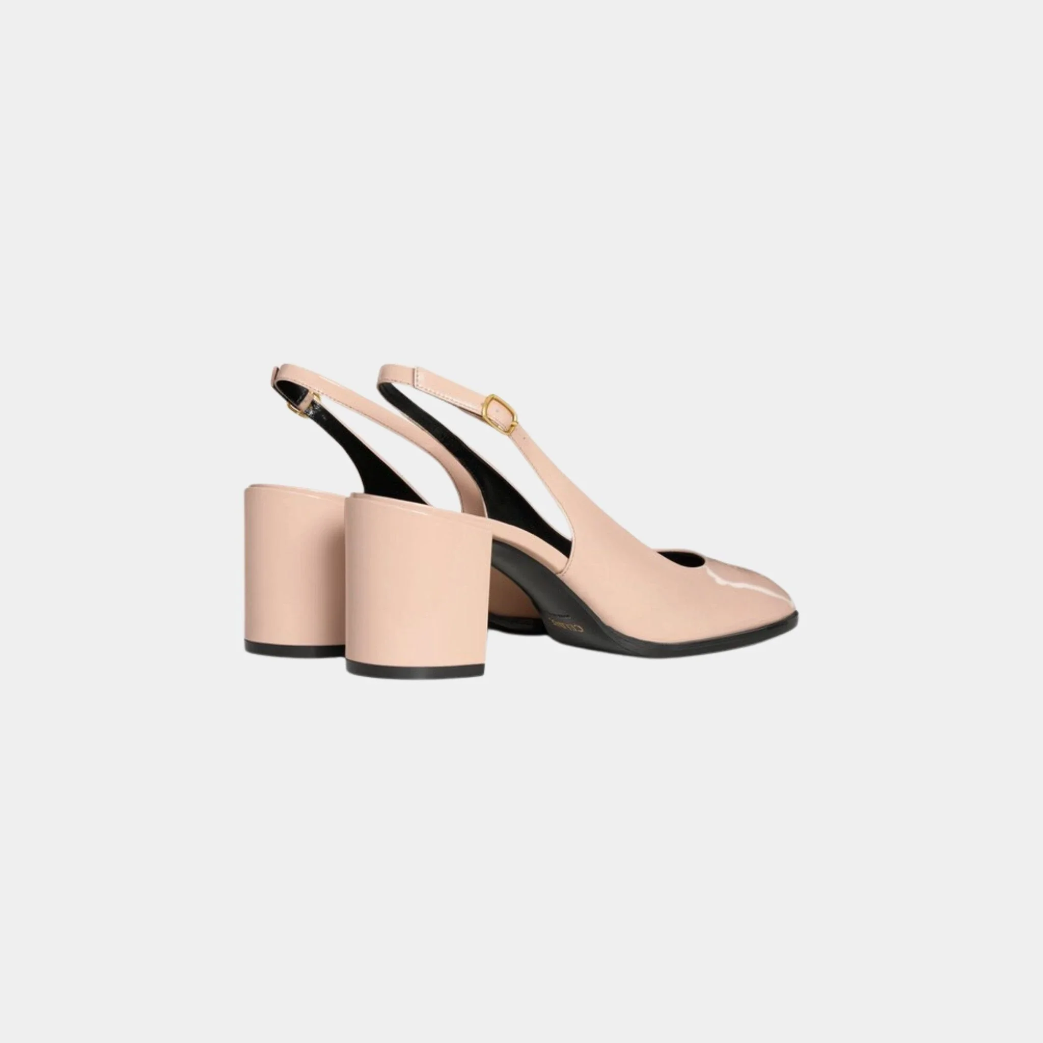 Celine Lily Perforated Triomphe Slingback in Patent Calfskin - Image 4