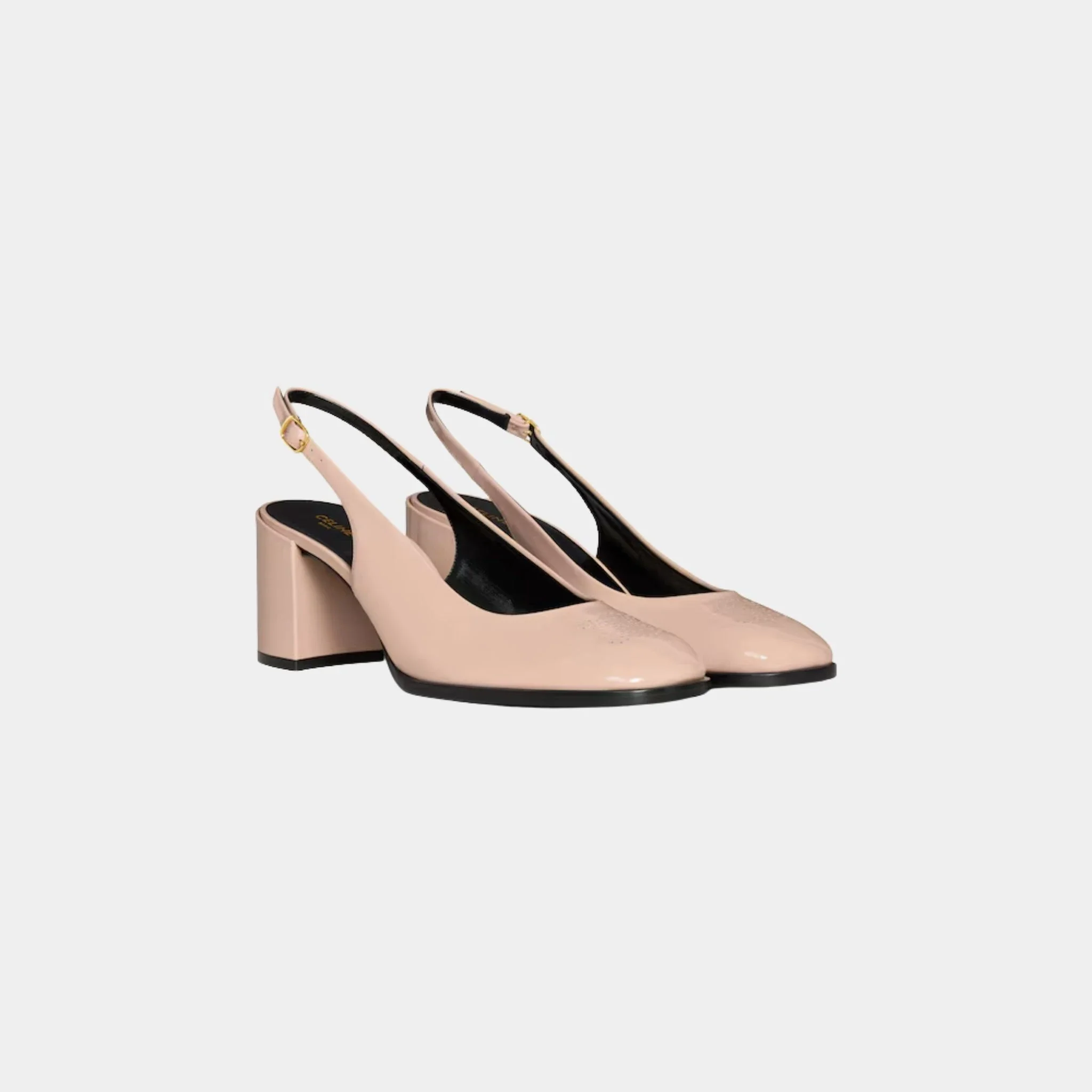 Celine Lily Perforated Triomphe Slingback in Patent Calfskin - Image 5