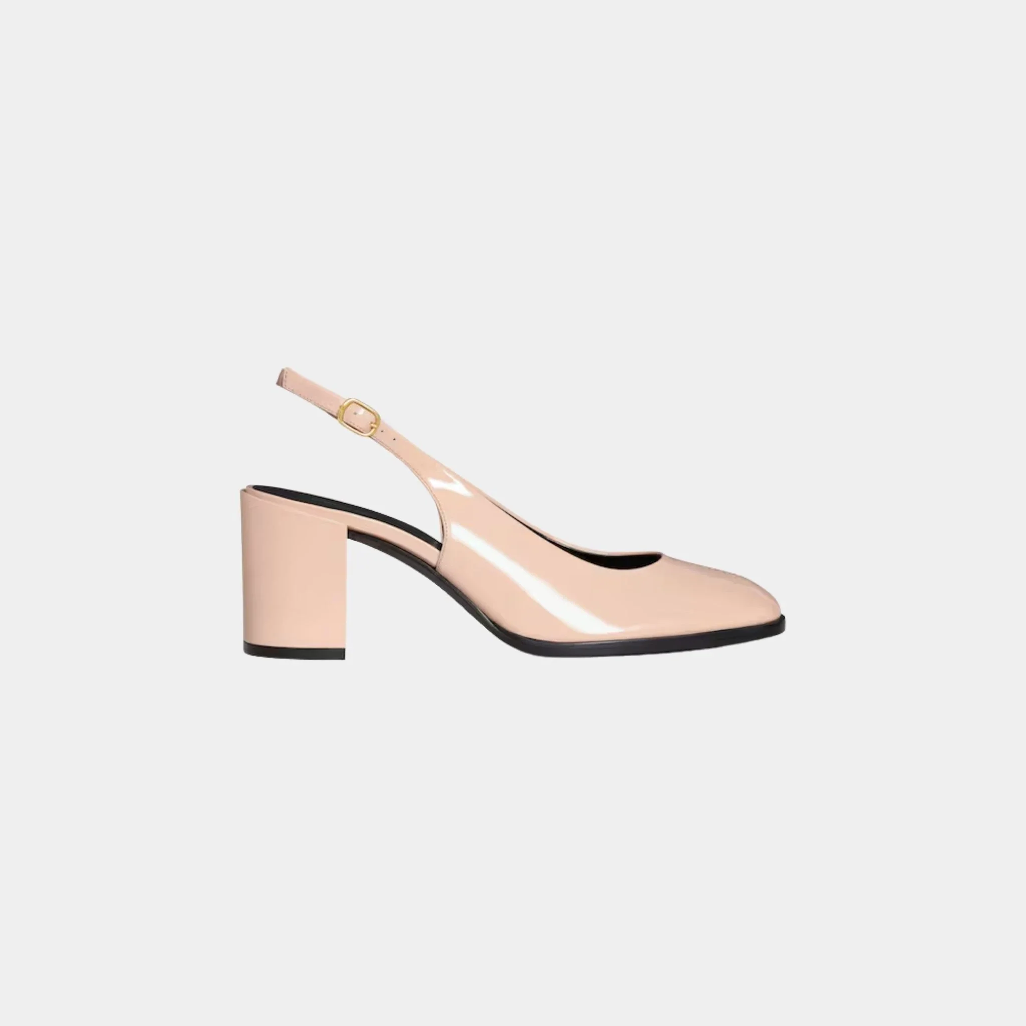 Celine Lily Perforated Triomphe Slingback in Patent Calfskin - Image 6