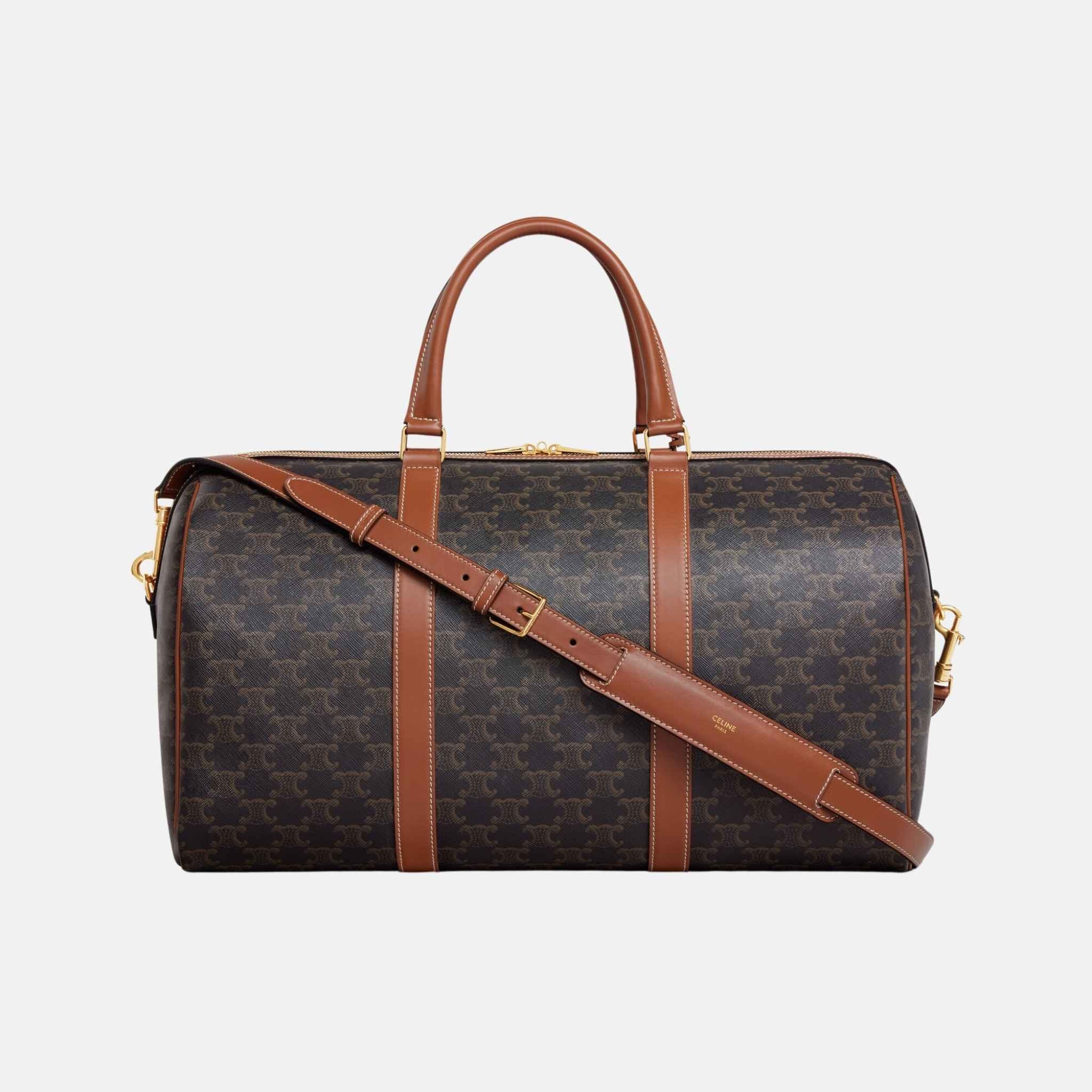 Medium Travel Bag In Triomphe Canvas And Calfskin - Image 2