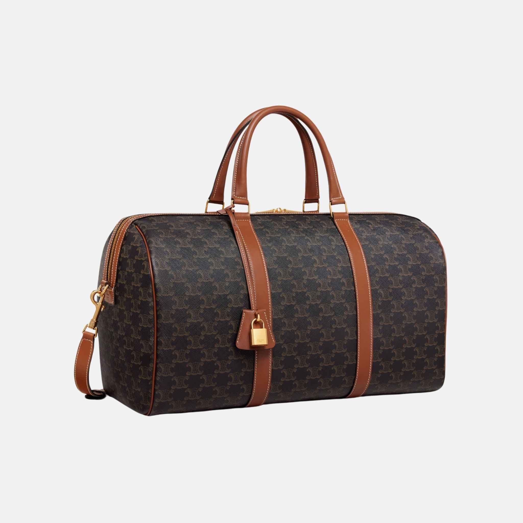 Medium Travel Bag In Triomphe Canvas And Calfskin - Image 3