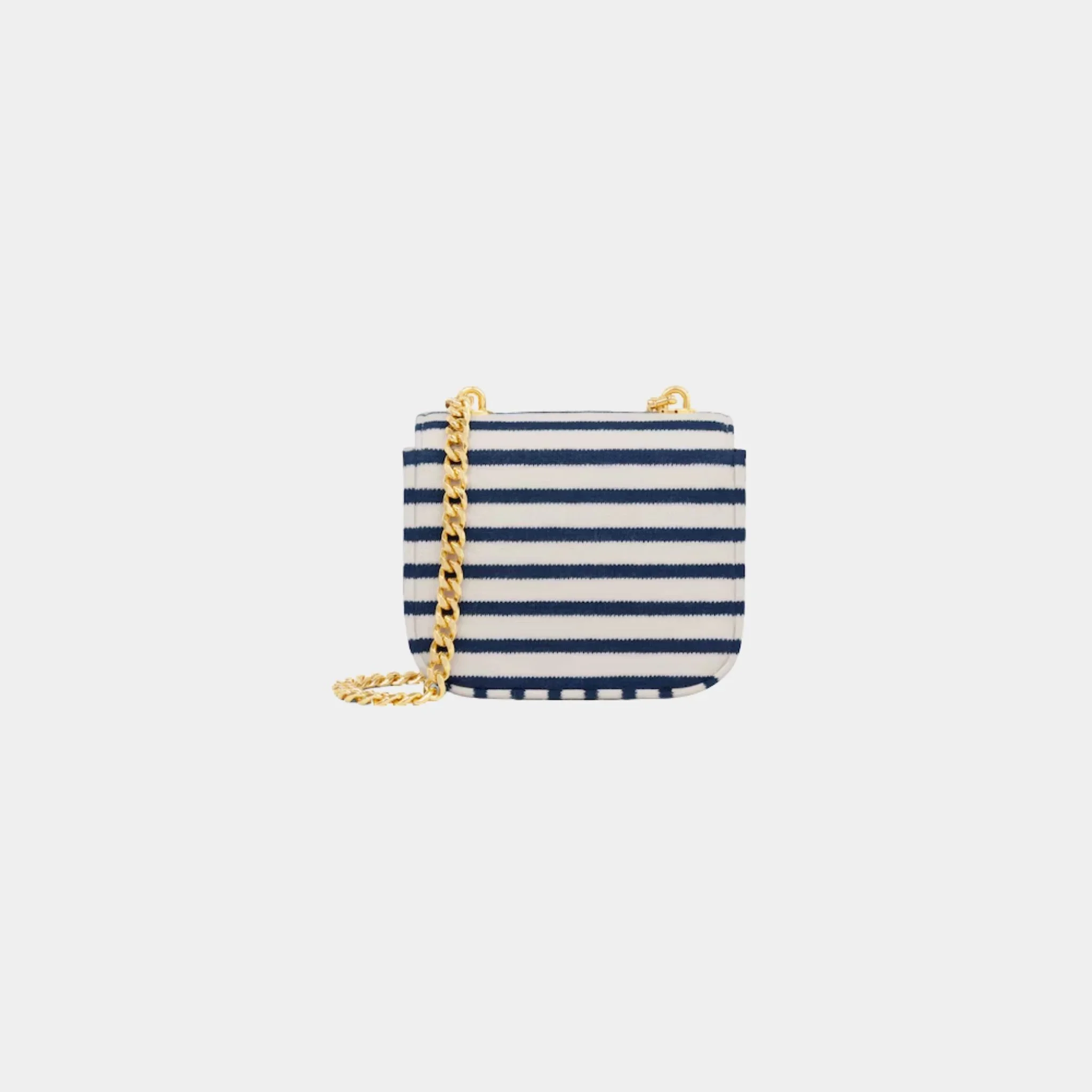 Mini Chain Claude in Striped Textile - Image 2