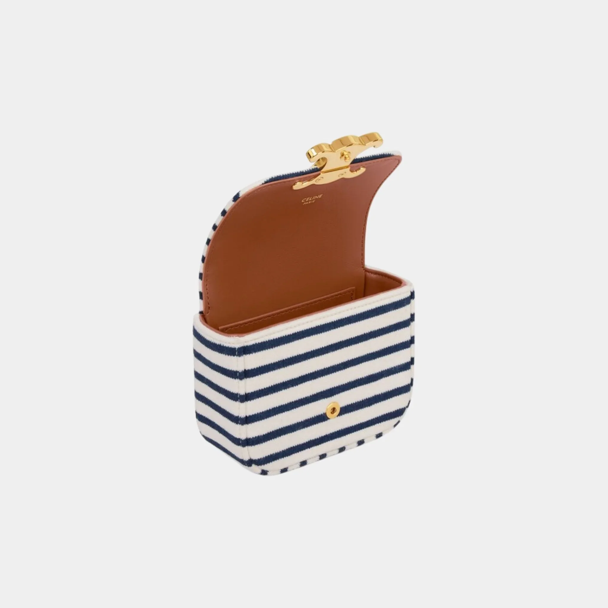 Mini Chain Claude in Striped Textile - Image 3