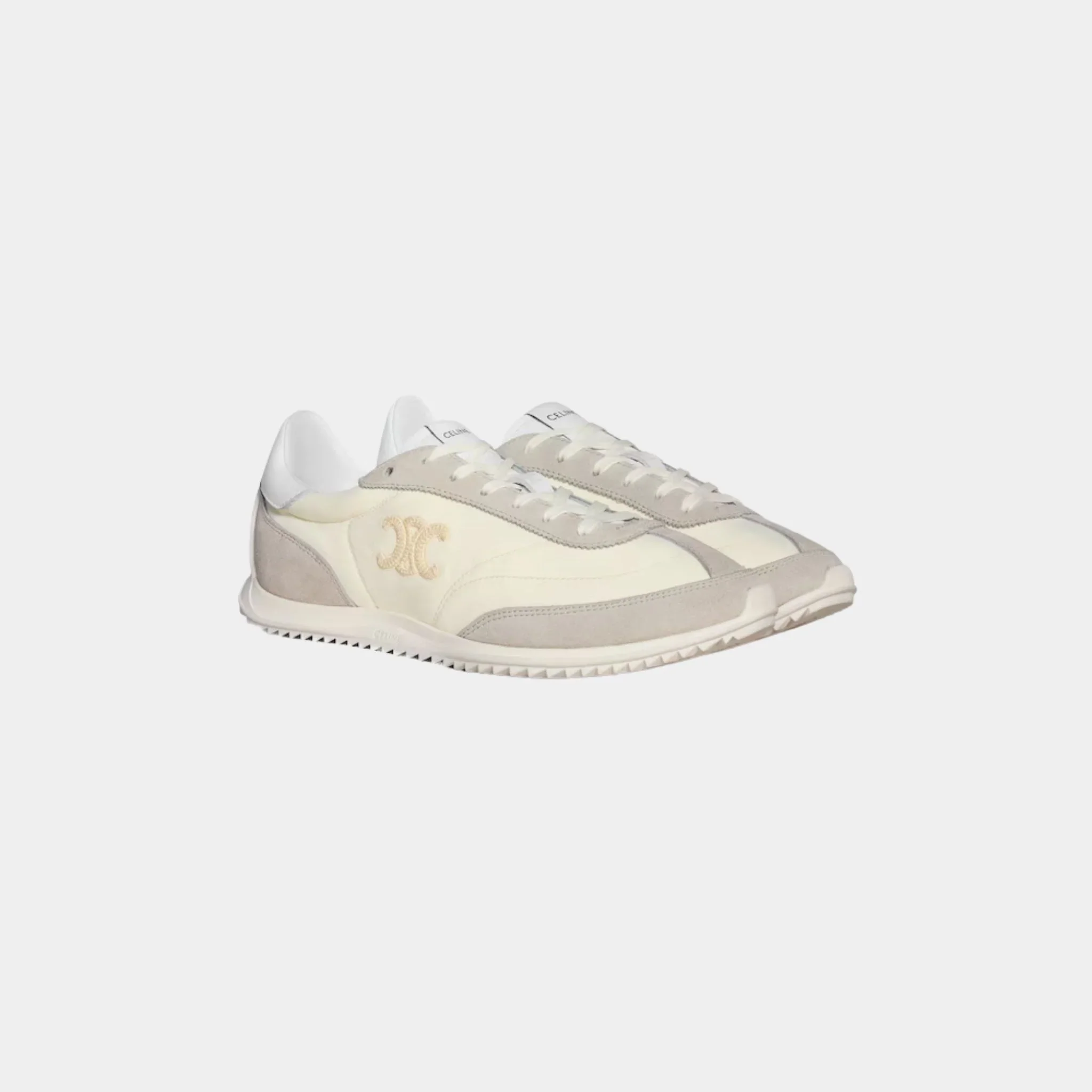 Celine Racer Sneaker With Triomphe in Nylon, Suede & Calfskin - Image 2