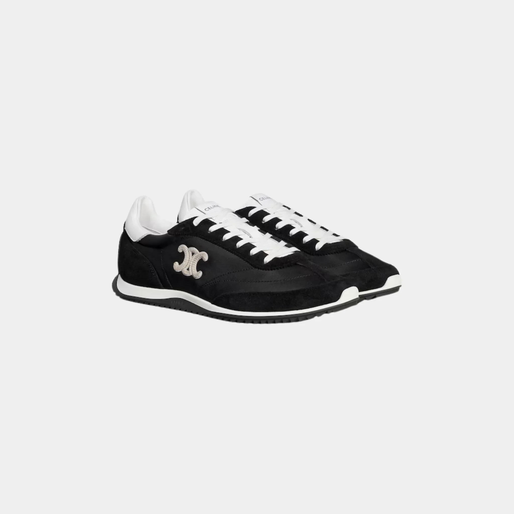 Celine Racer Sneaker With Triomphe in Nylon, Suede & Calfskin - Image 8