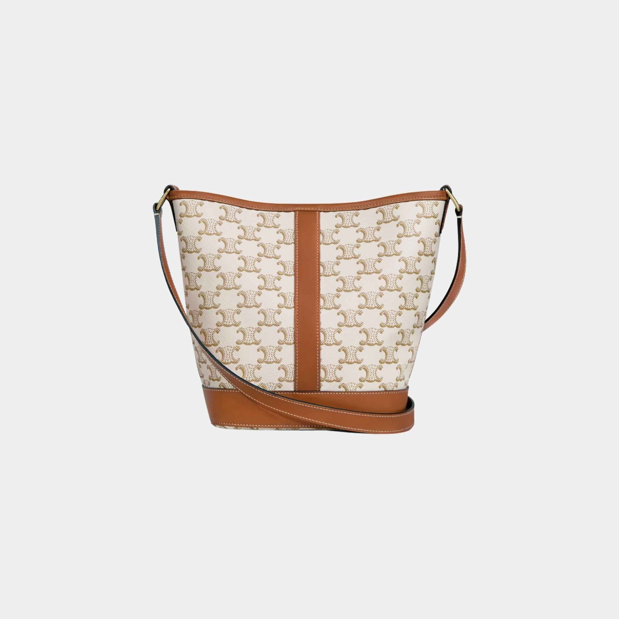Small Bucket Bag In Triomphe Canvas And Calfskin - Image 2