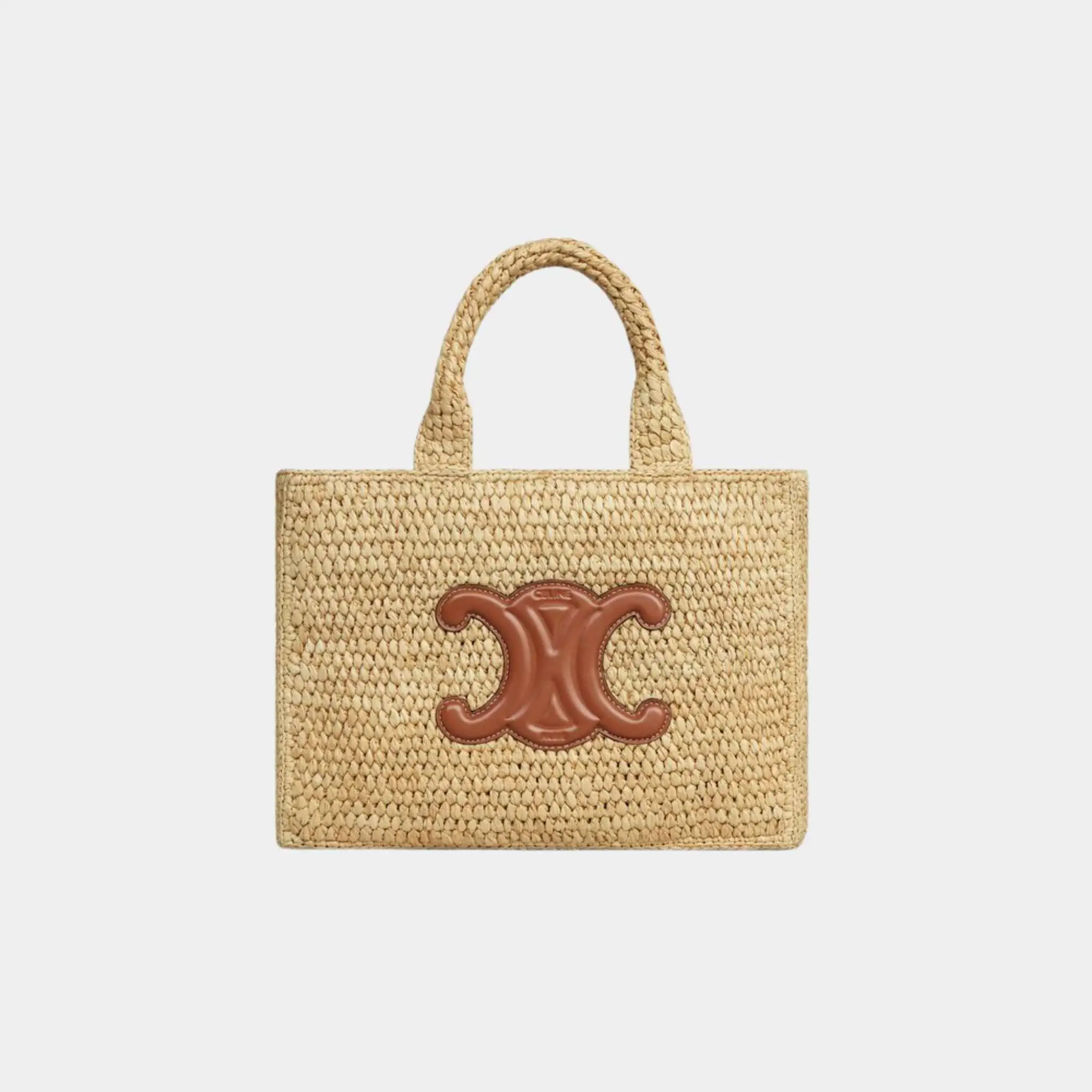 Small Cabas Thais in Raffia and Calfskin - Image 4
