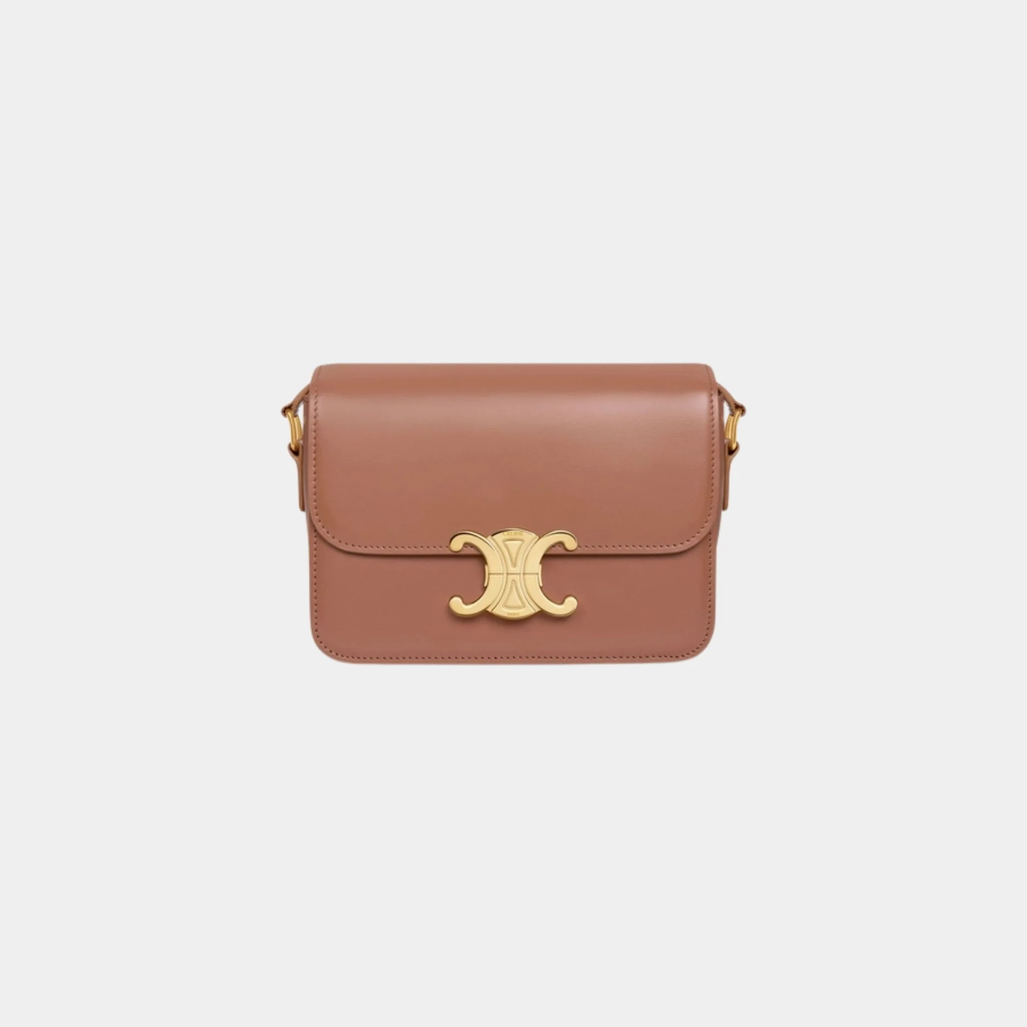 Teen Triomphe Bag In Shiny Calfskin Handbag