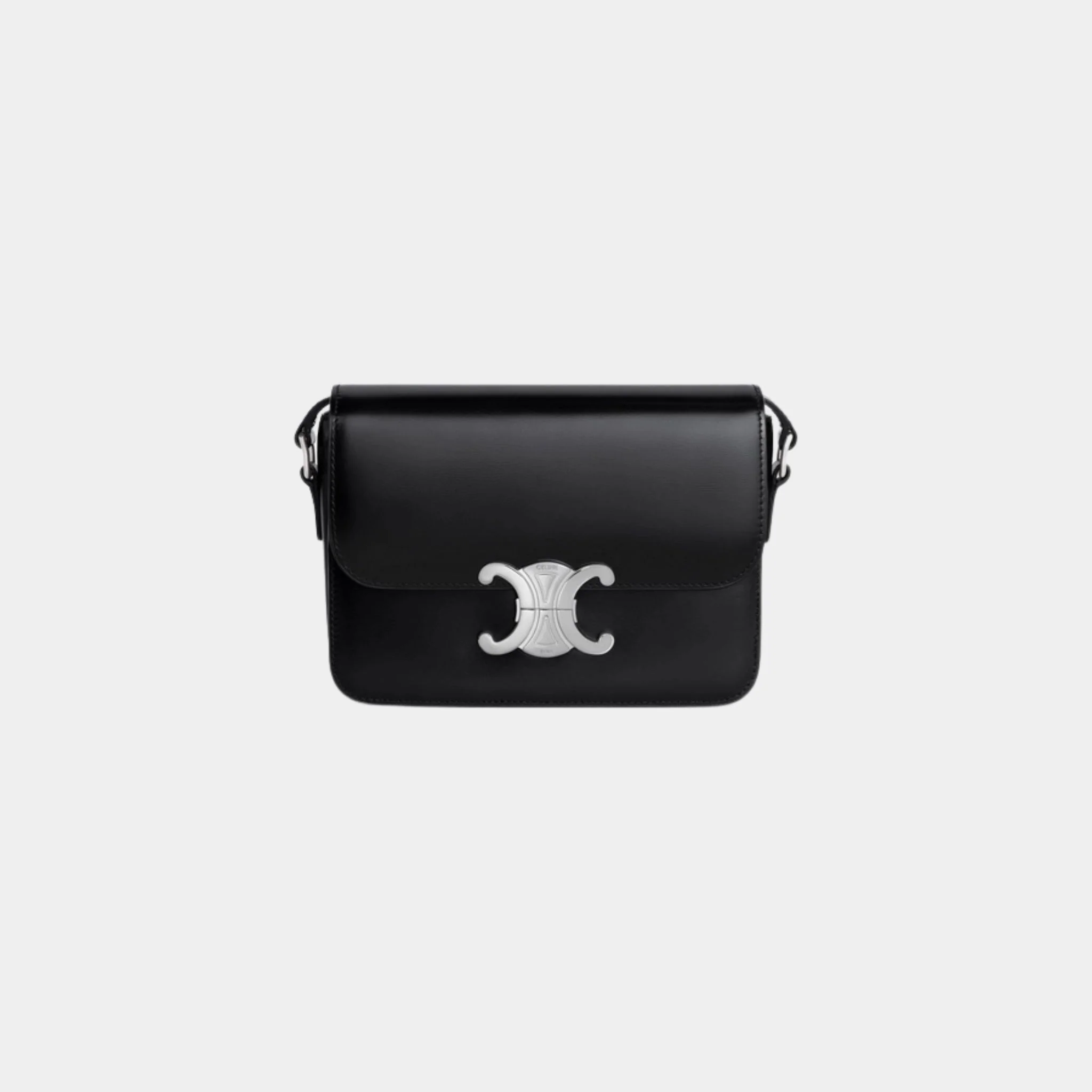 Teen Triomphe Bag In Shiny Calfskin Handbag - Image 15