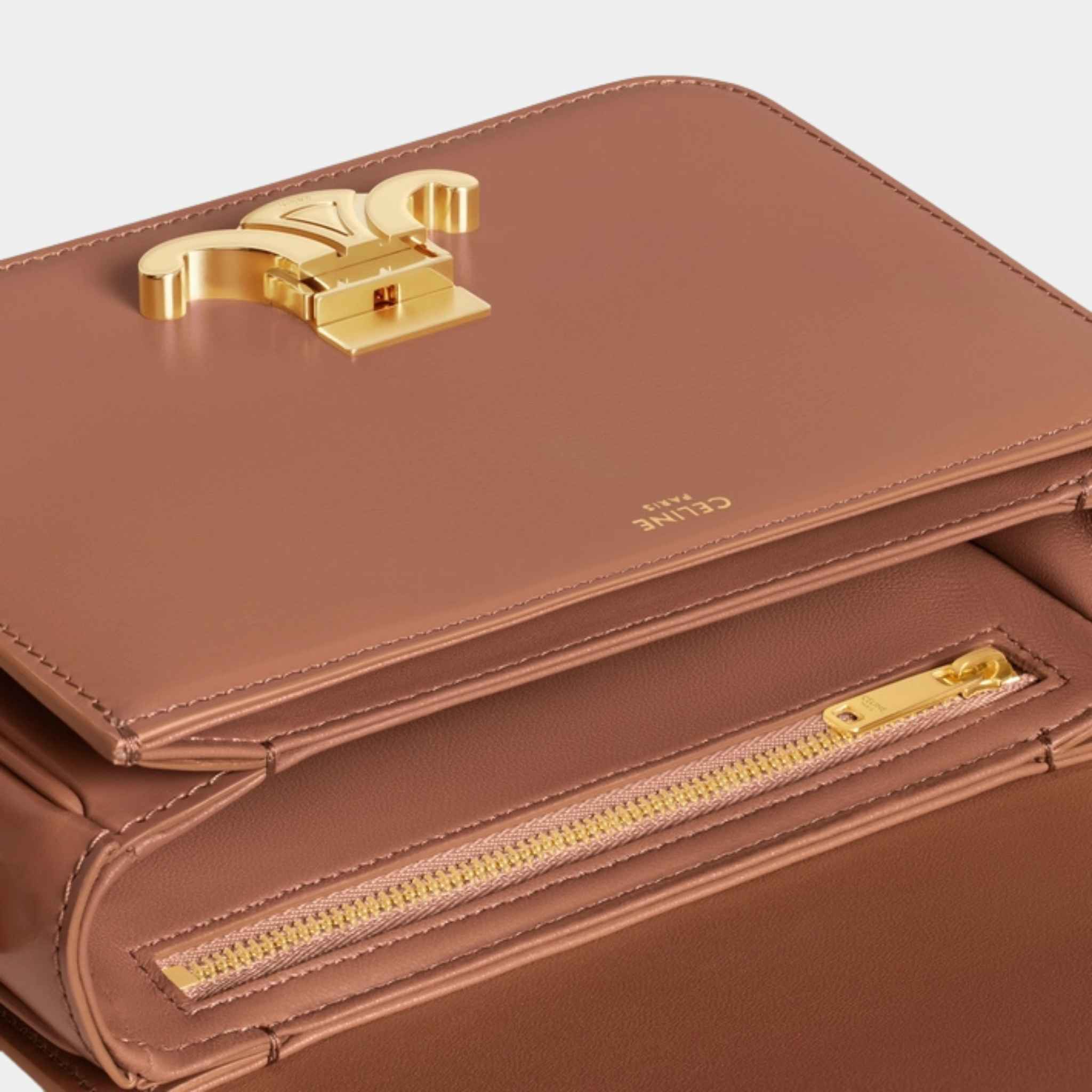 Teen Triomphe Bag In Shiny Calfskin Handbag - Image 4