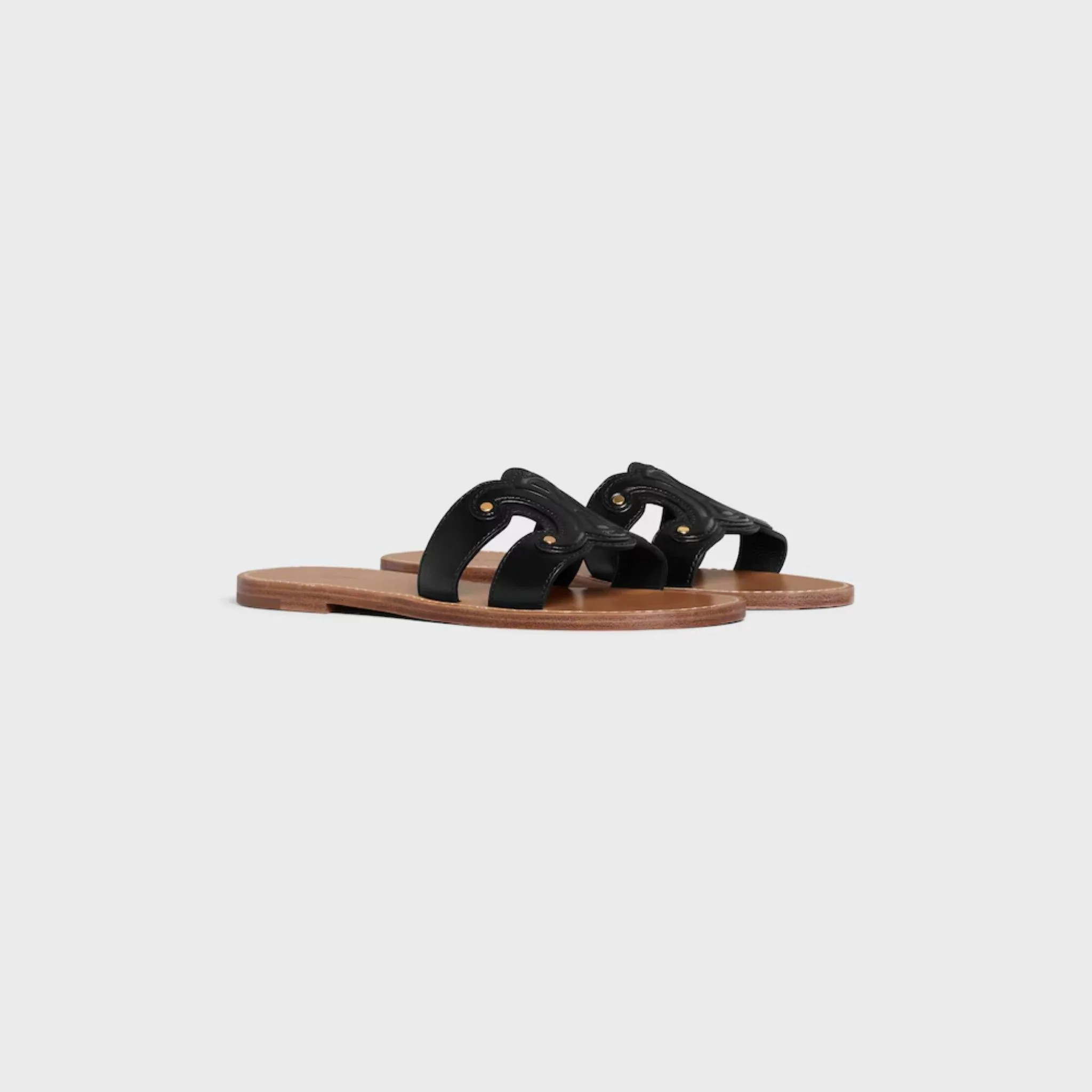 Celine Triomphe Mule In Calfskin - Image 5