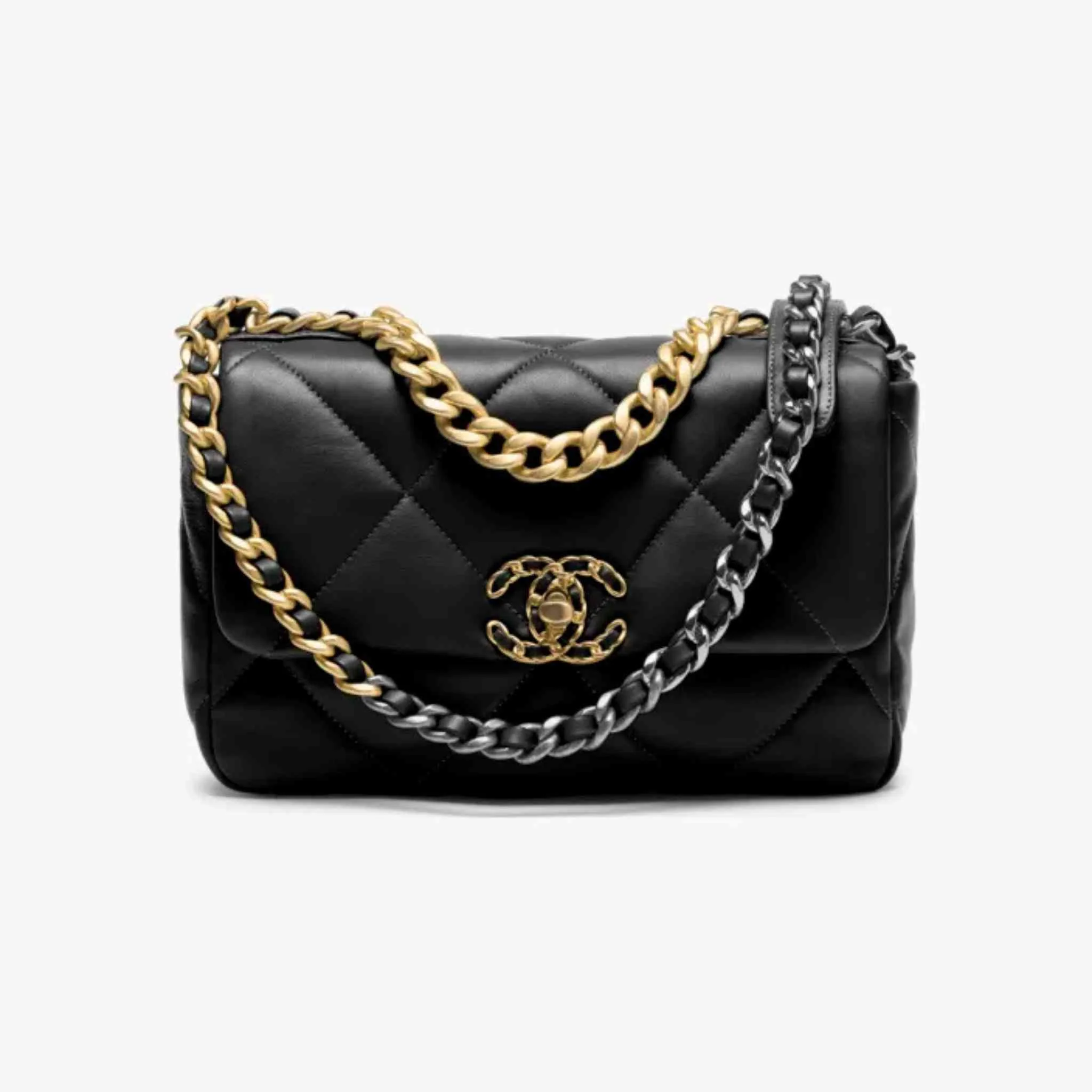 Chanel 19 Handbag Shiny Lambskin