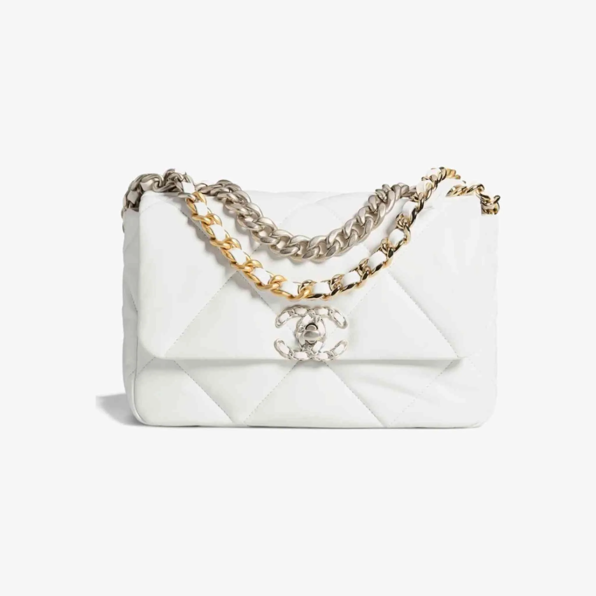 Chanel 19 Handbag Shiny Lambskin - Image 4