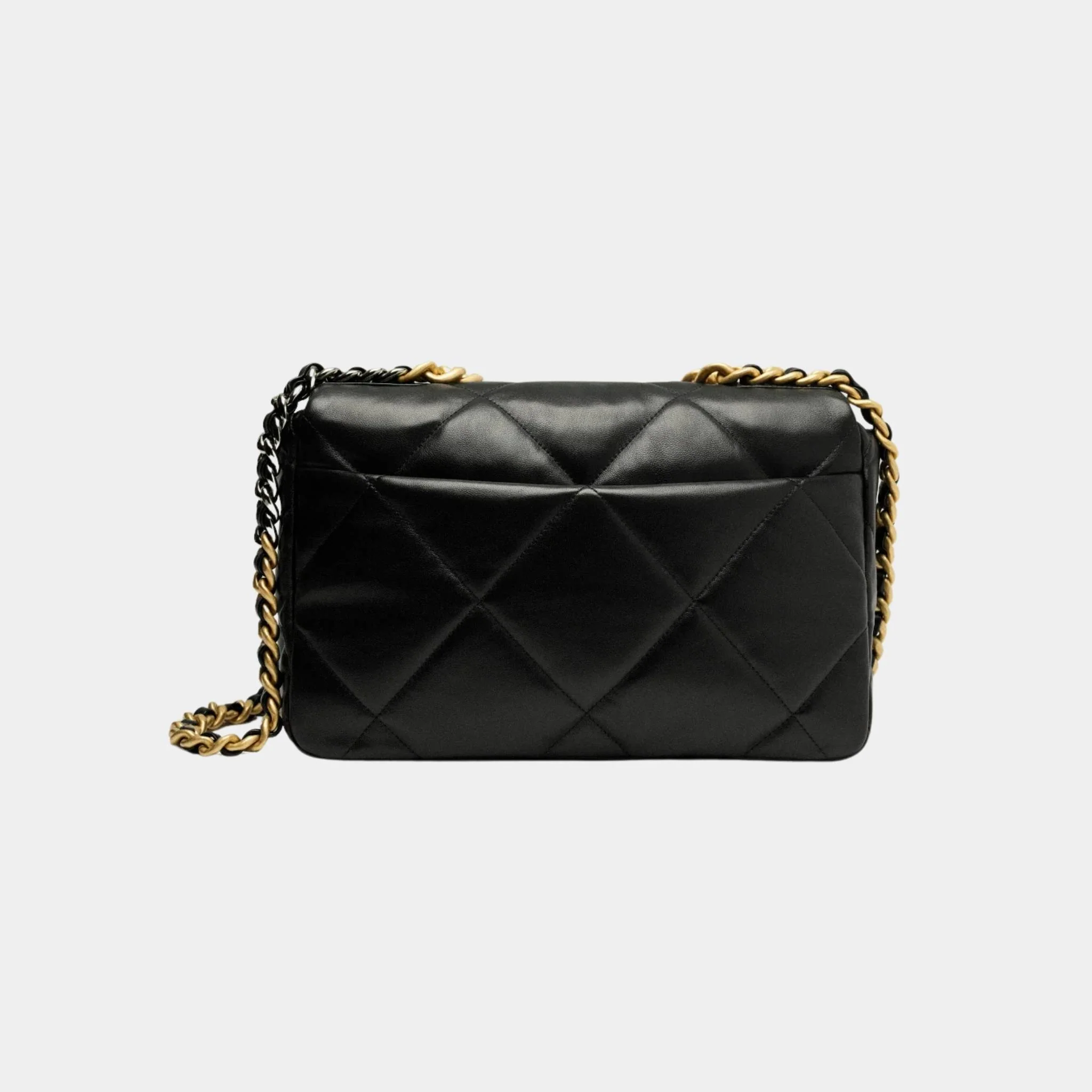 CHANEL 19 Large Handbag Shiny Lambskin - Image 3