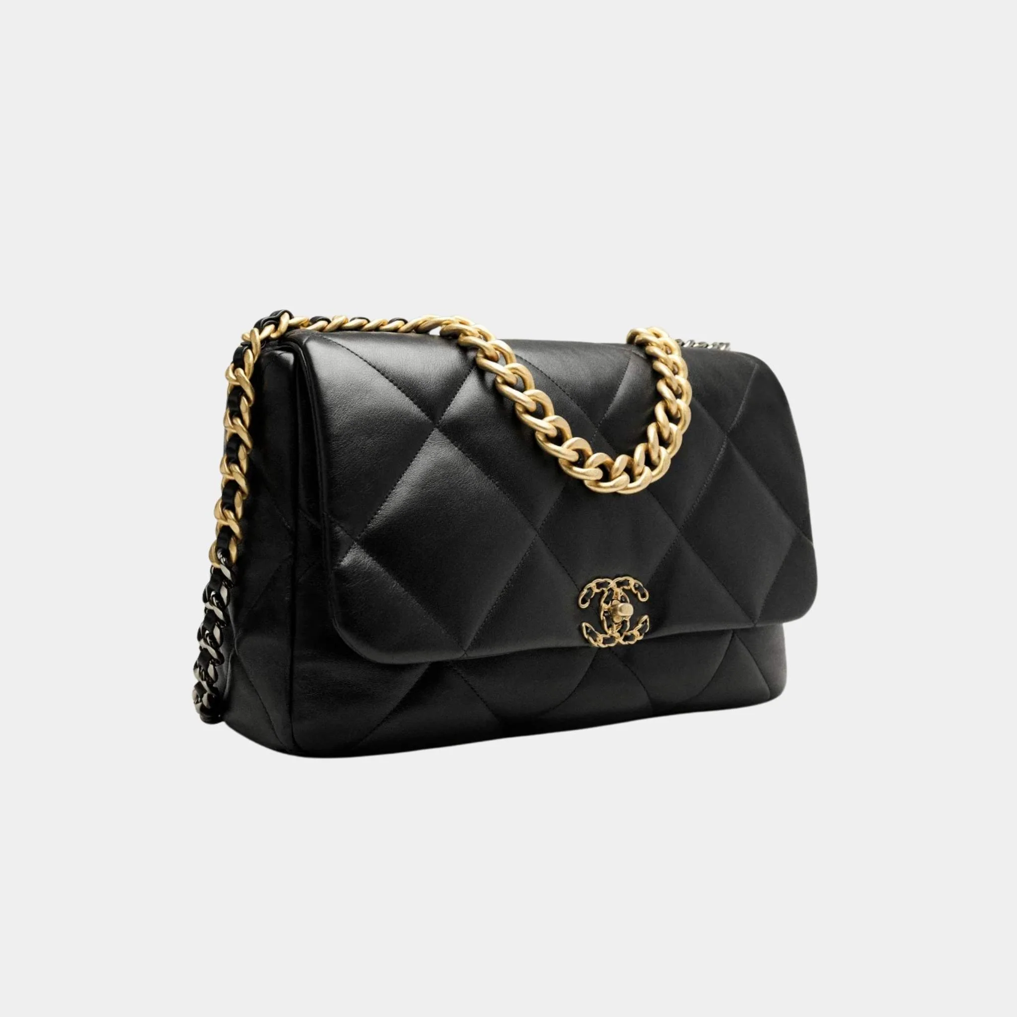 CHANEL 19 Maxi Handbag Shiny Lambskin - Image 2