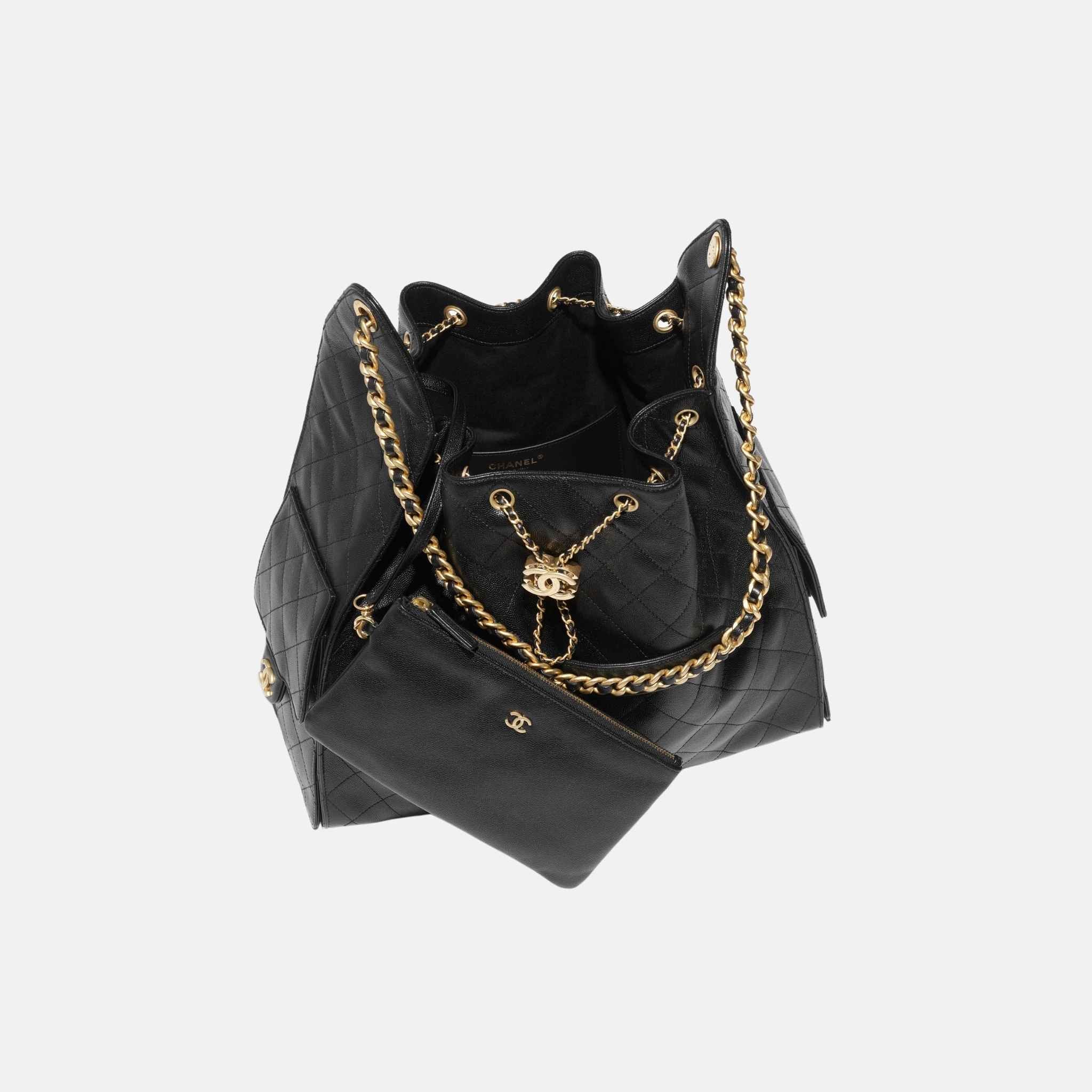 25 Large Handbag Grained Calfskin And Gold Tone Metal - Image 2
