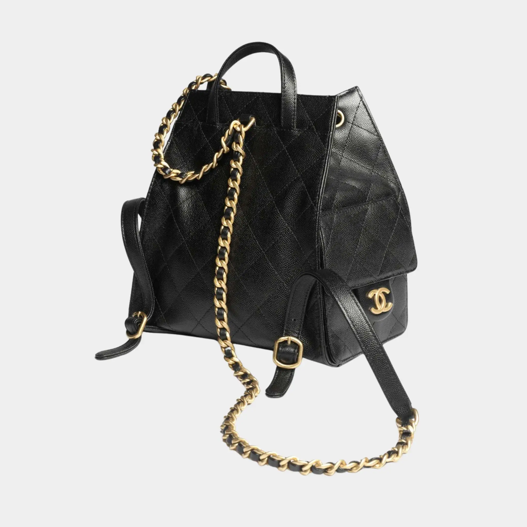 25 Medium Backpack Grained Calfskin & Gold-Tone Metal - Image 2