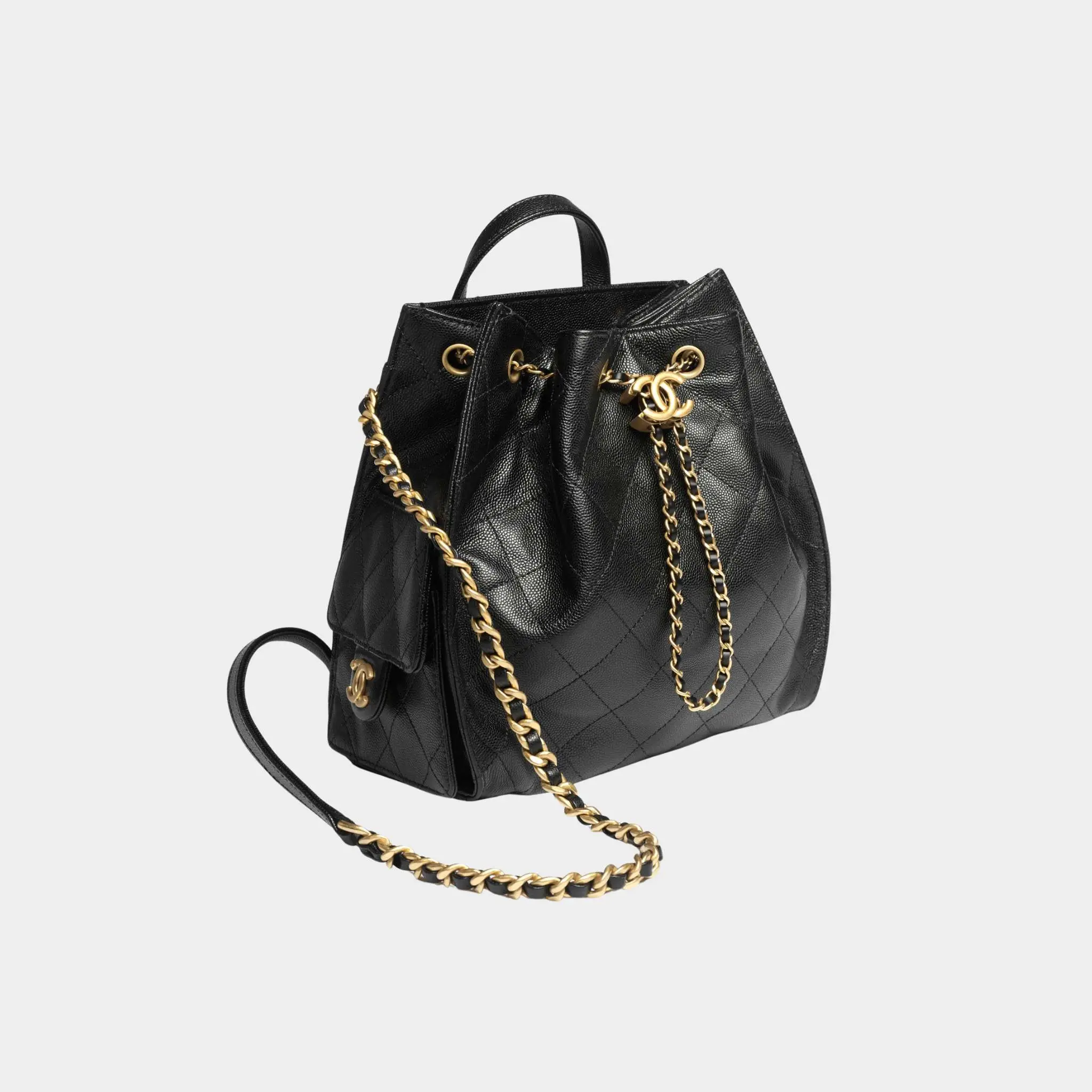 25 Medium Backpack Grained Calfskin & Gold-Tone Metal - Image 3