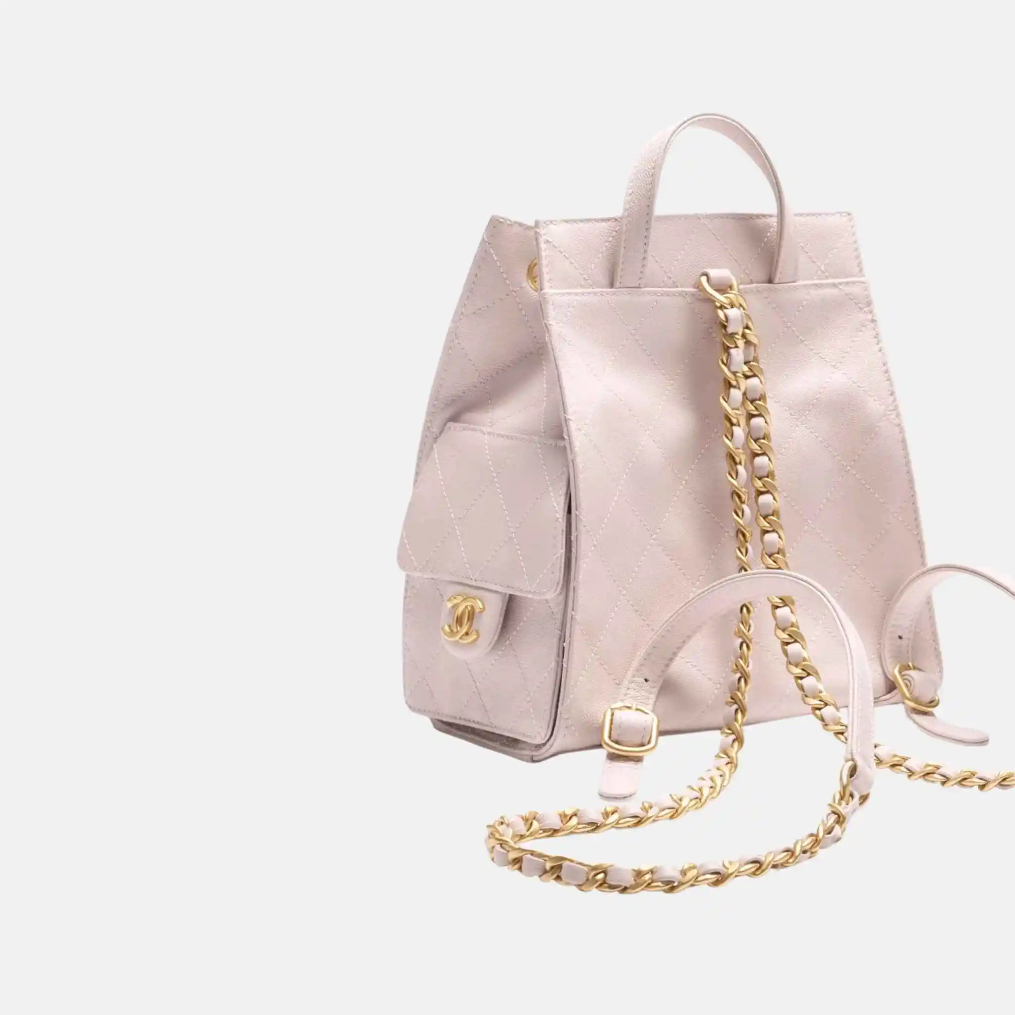 25 Medium Backpack Grained Calfskin Gold Tone Metal - Image 2