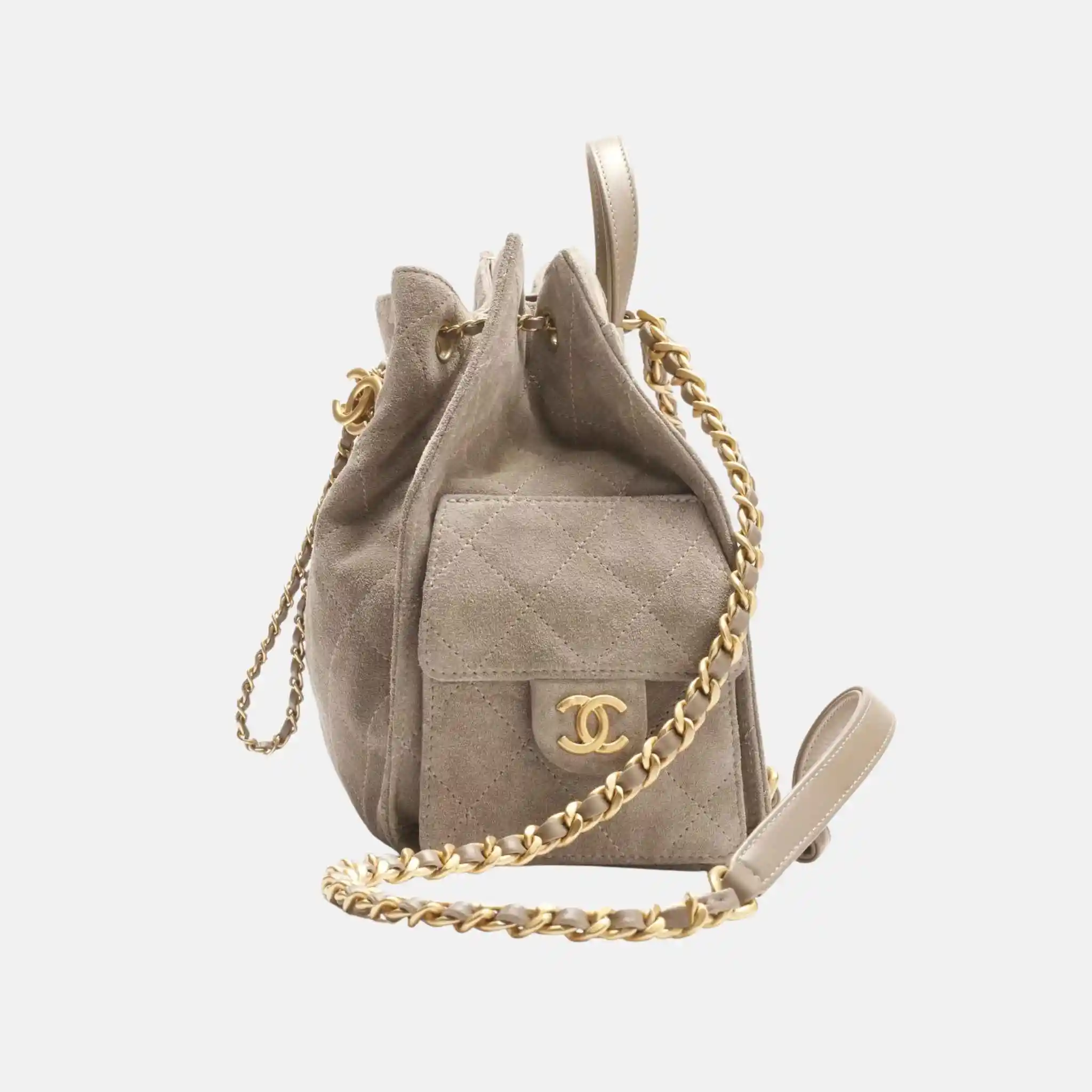 25 Medium Backpack Suede Calfskin Dark Grey Fall Winter Collection - Image 2