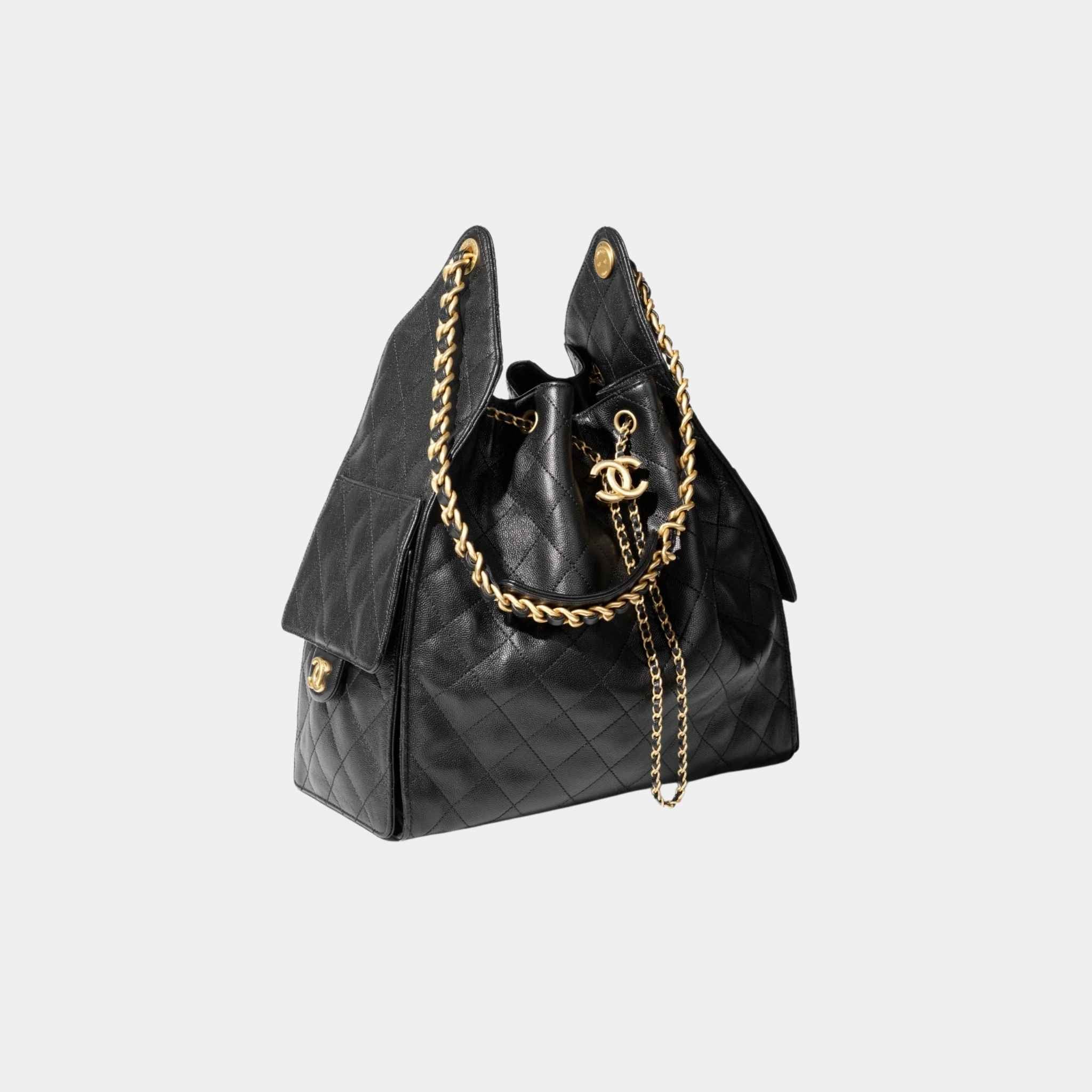 25 Medium Handbag Grained Calfskin And Gold-Tone Metal - Image 2