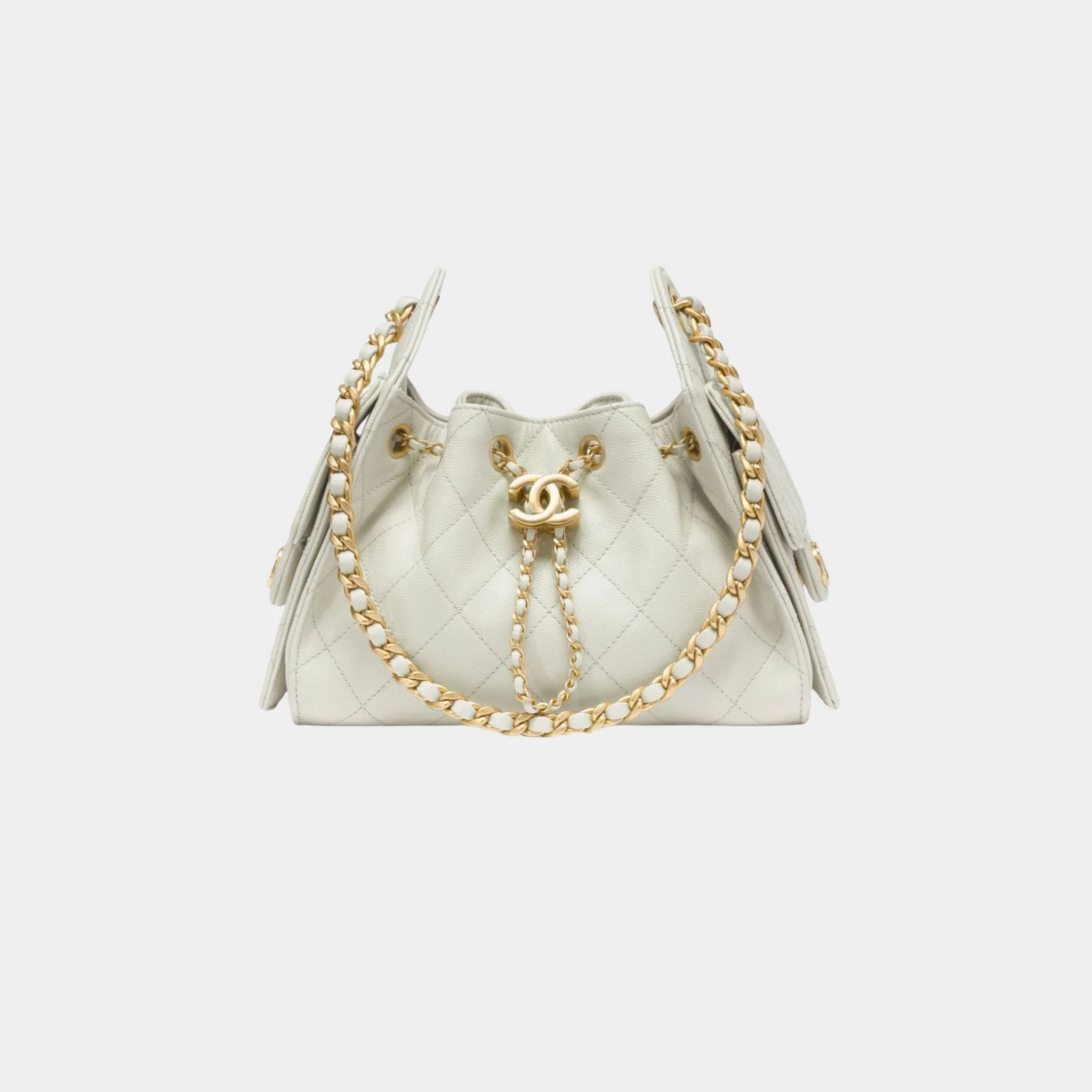 Chanel 25 Mini Handbag Grained Calfskin & Gold Tone Metal - Image 2