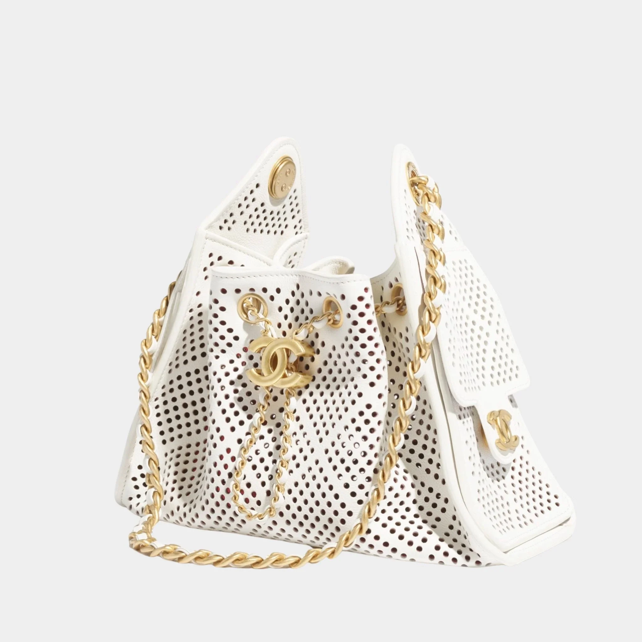 Chanel 25 Mini Handbag Perforated Calfskin & Gold Tone Metal - Image 2
