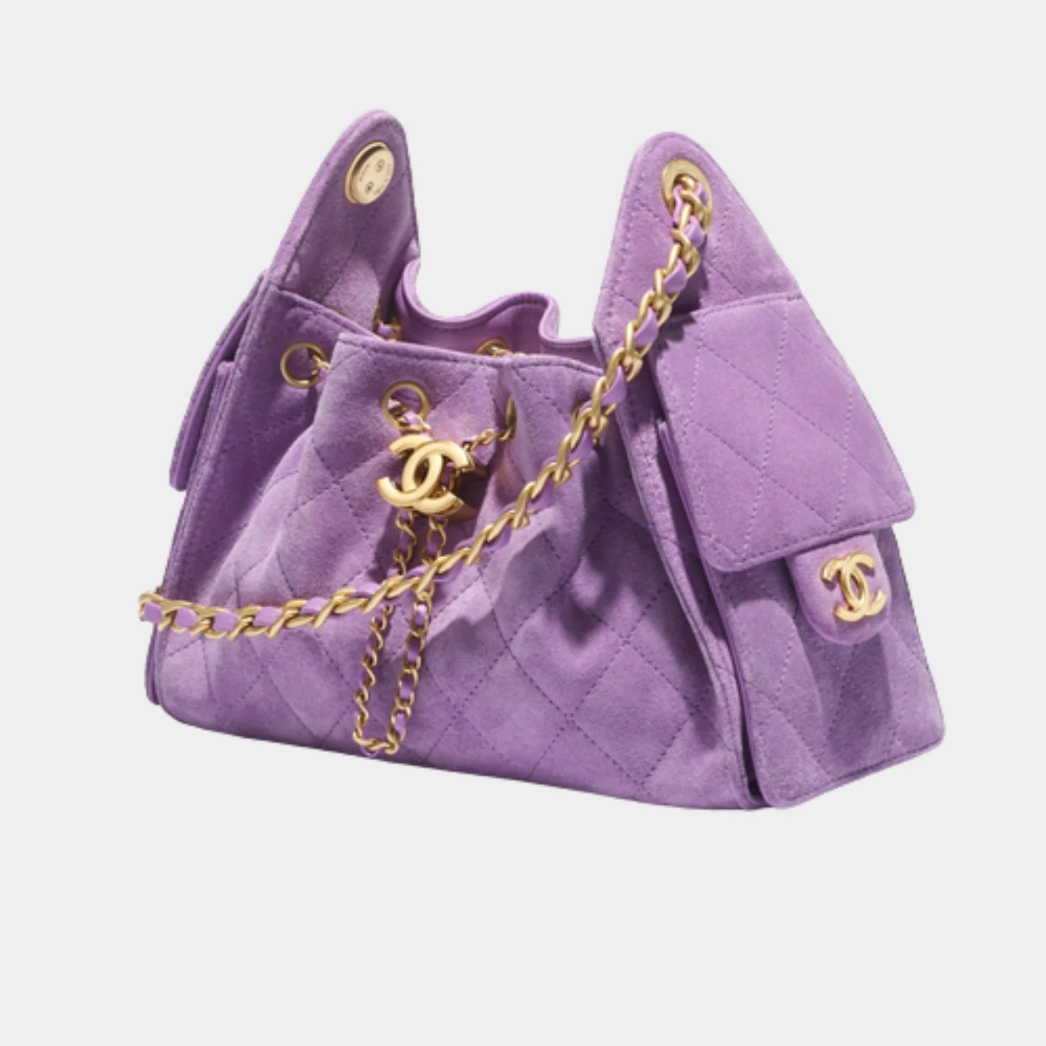 25 Mini Handbag Suede Calfskin & Gold Metal - Image 2