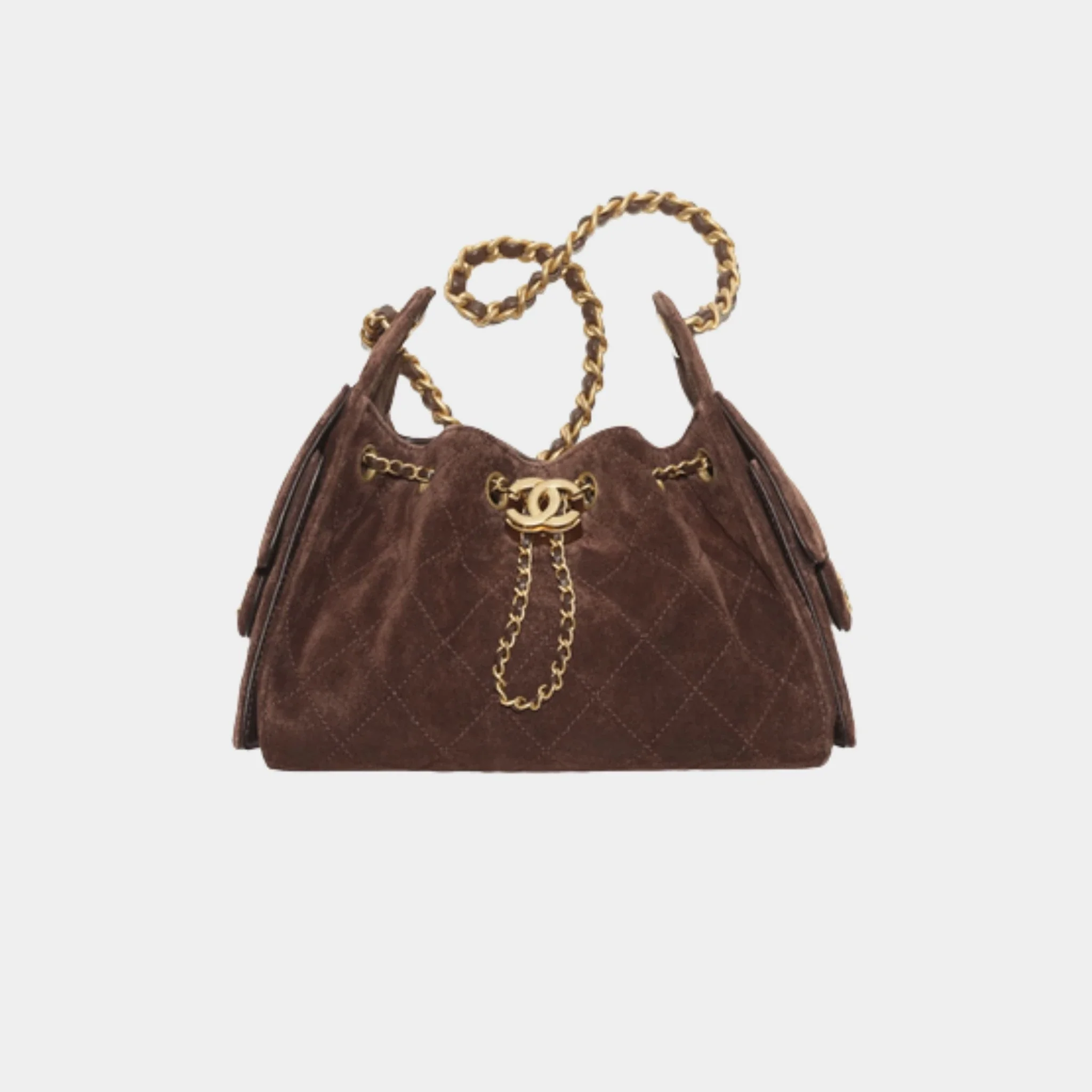25 Mini Handbag Suede Calfskin & Gold Metal - Image 3