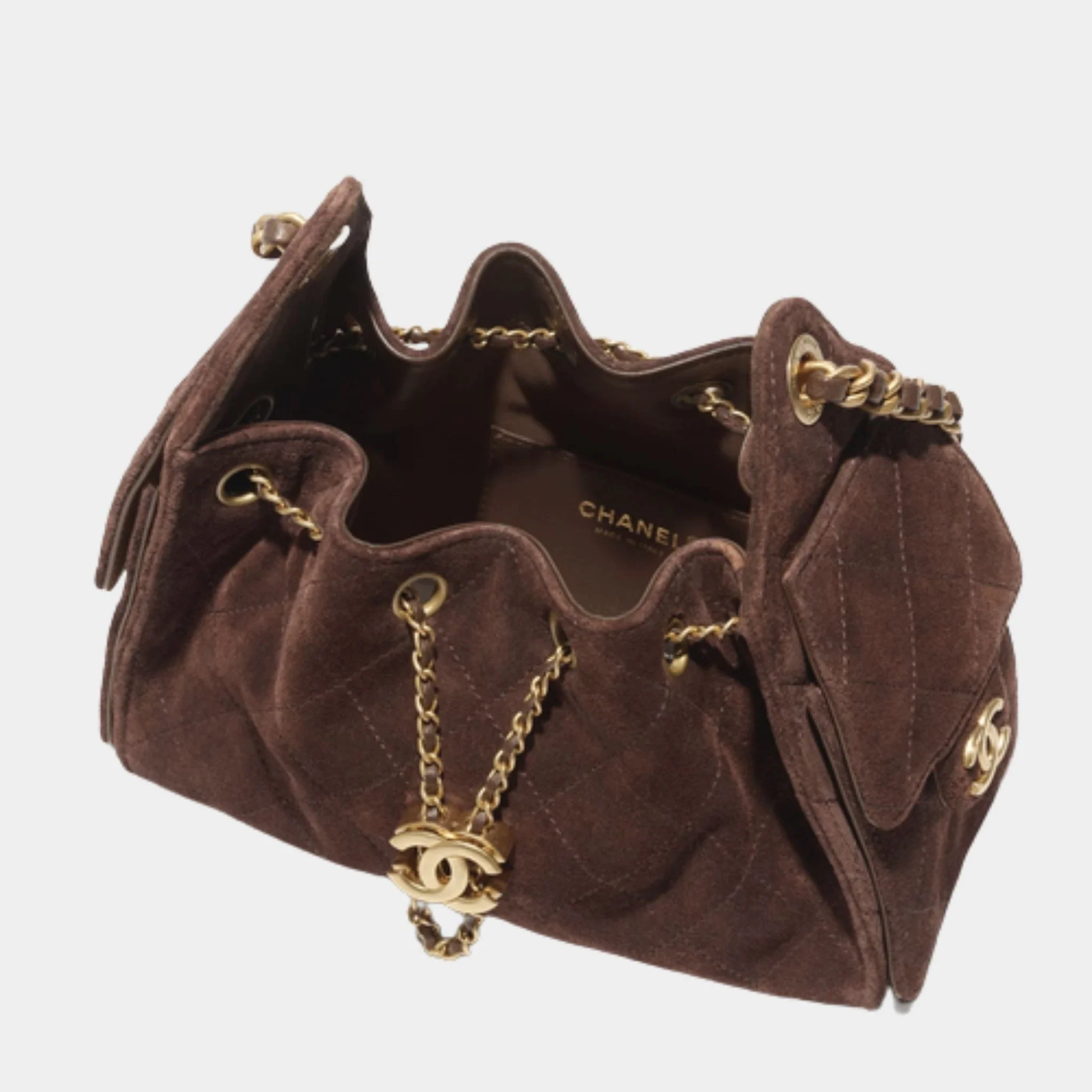25 Mini Handbag Suede Calfskin & Gold Metal - Image 4