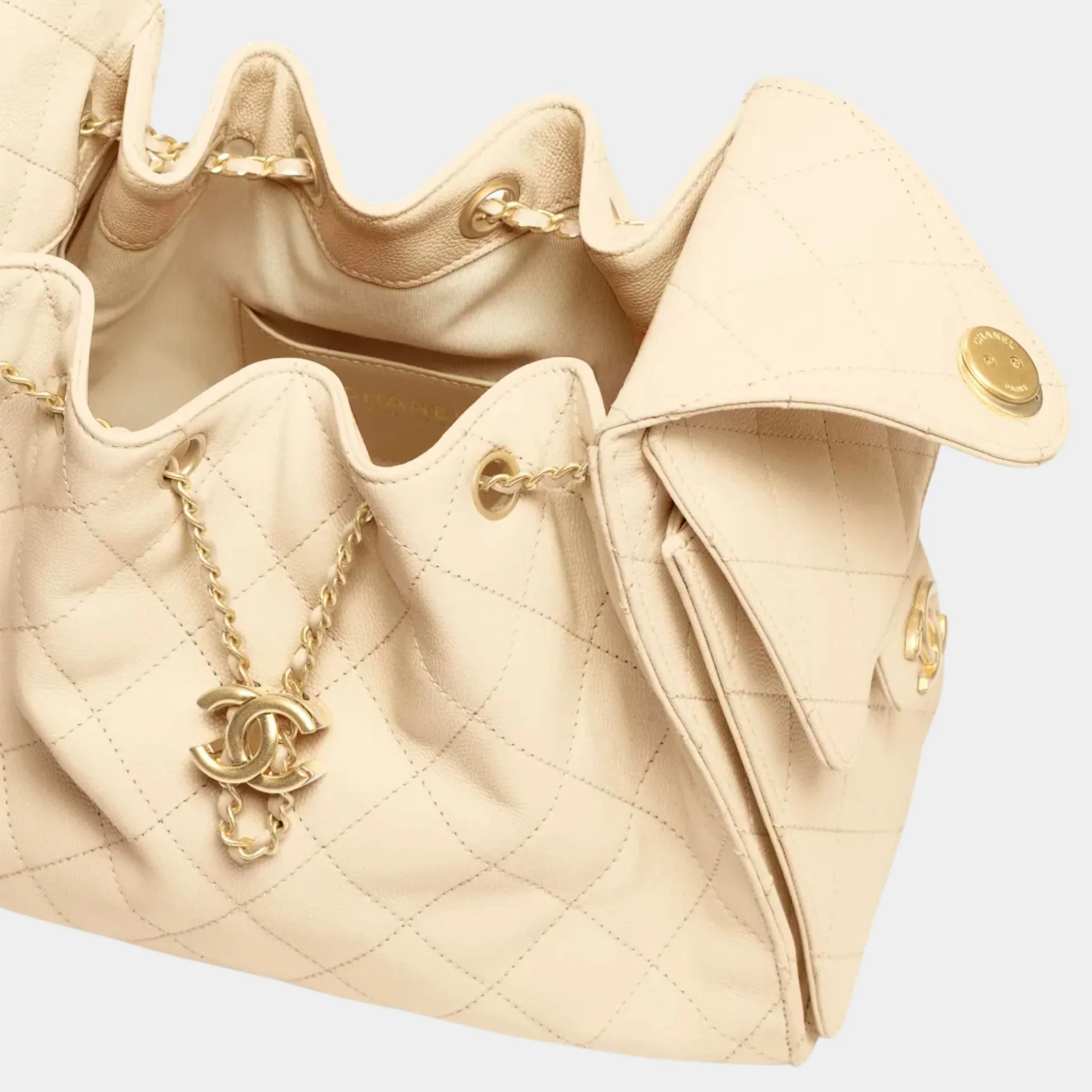 Chanel 25 Small Handbag Calfskin & Gold-Tone Metal - Image 11