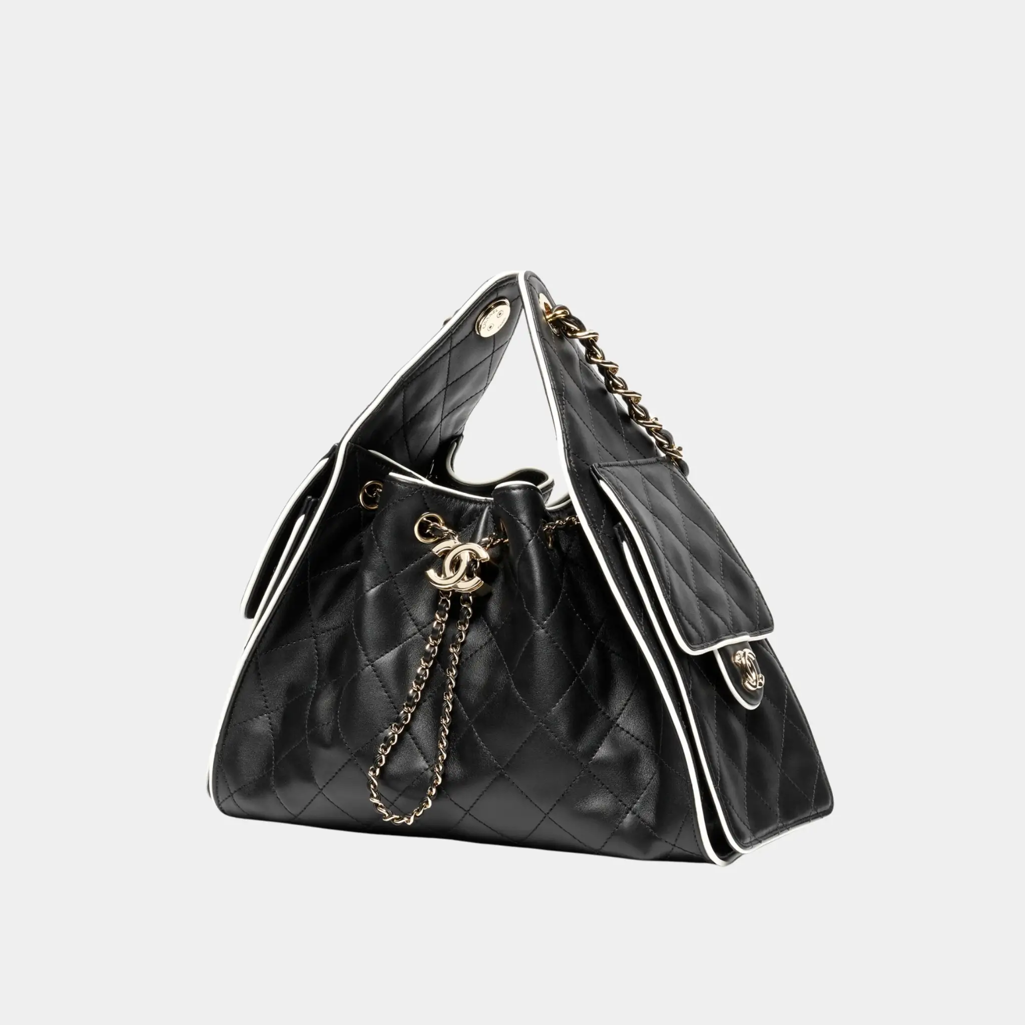 Chanel 25 Small Handbag Calfskin & Gold-Tone Metal - Image 2