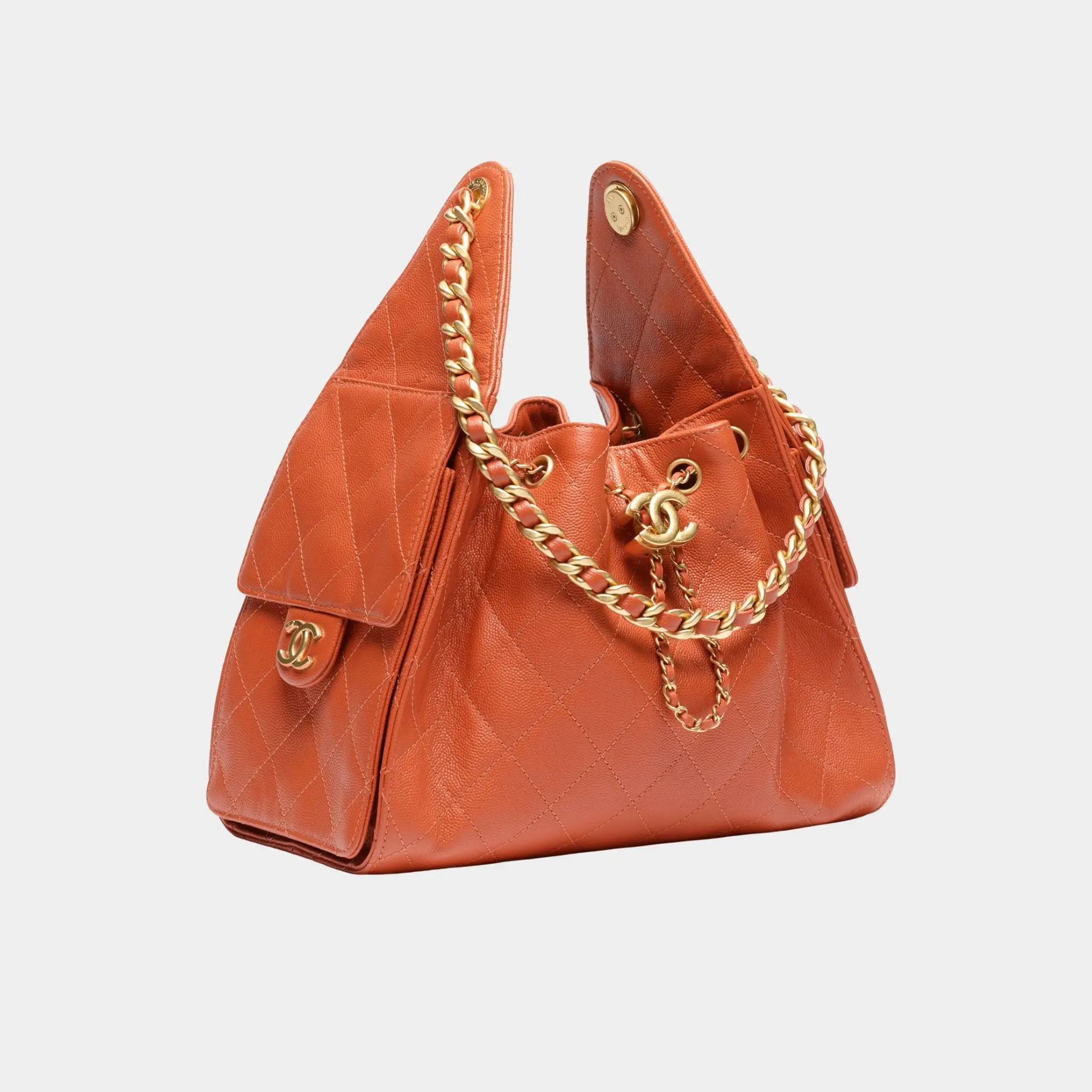 Chanel 25 Small Handbag Calfskin & Gold-Tone Metal - Image 4
