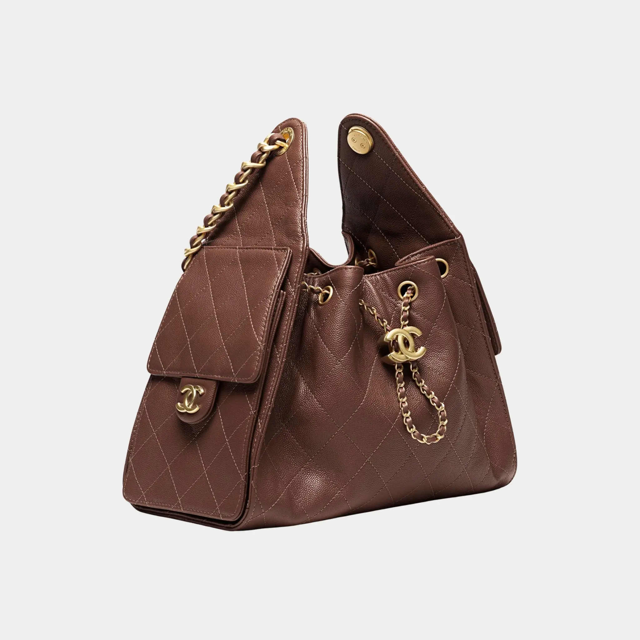 Chanel 25 Small Handbag Calfskin & Gold-Tone Metal - Image 7