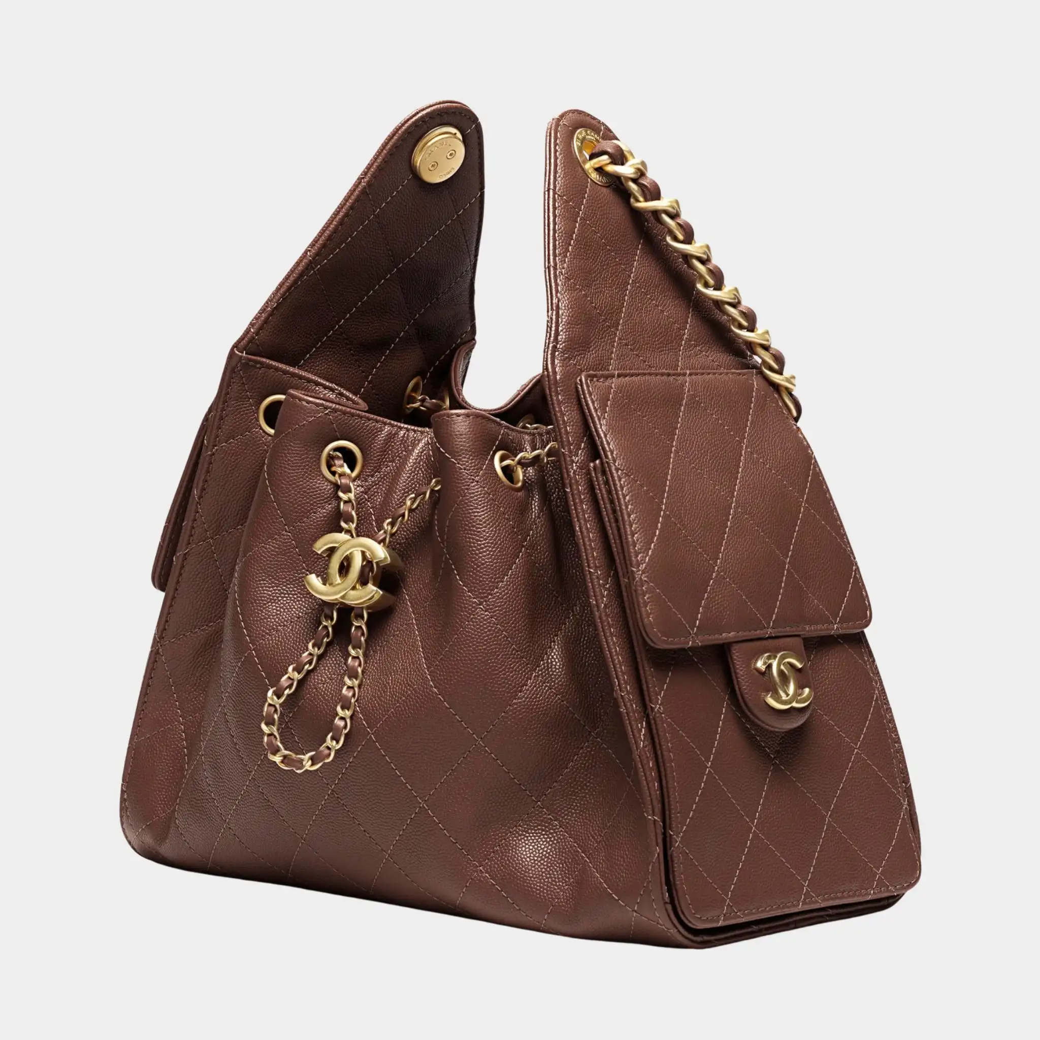 Chanel 25 Small Handbag Calfskin & Gold-Tone Metal - Image 8