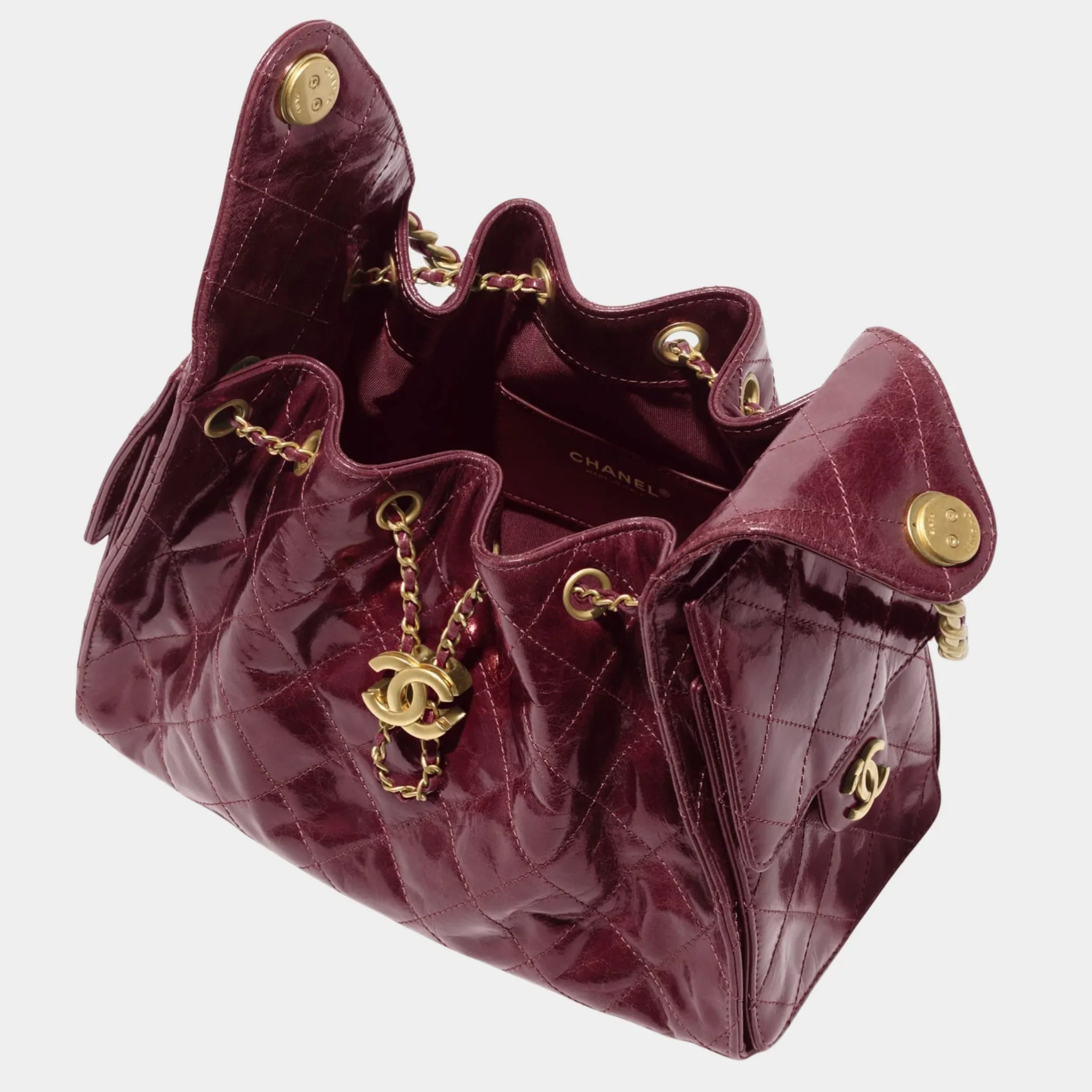 Chanel 25 Small Handbag Calfskin & Gold Tone Metal - Image 3