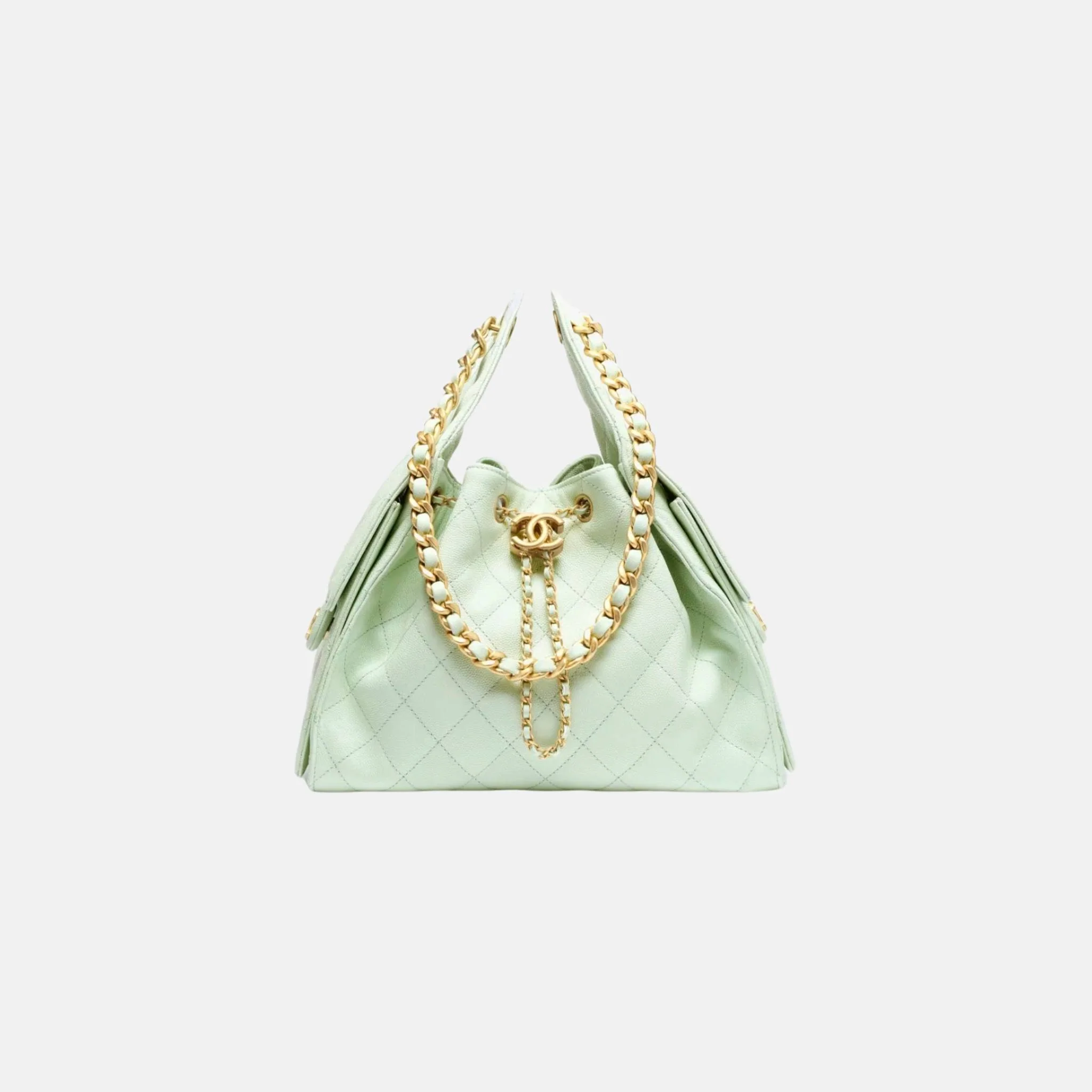25 Small Handbag Grained Calfskin And Gold-Tone Metal - Image 13