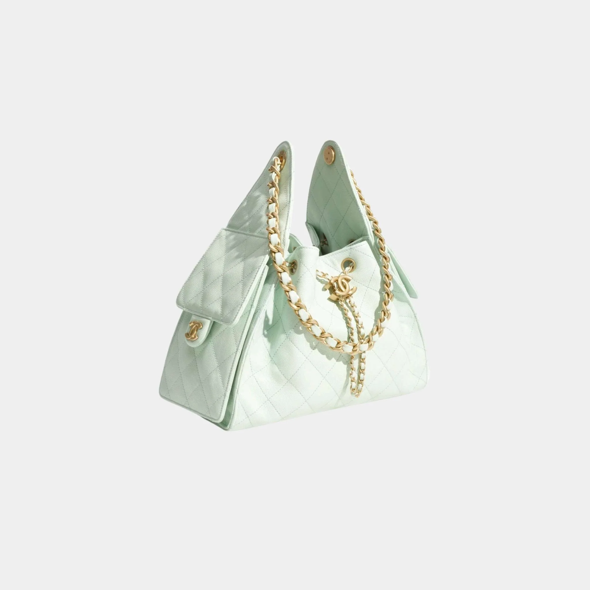 25 Small Handbag Grained Calfskin And Gold-Tone Metal - Image 14