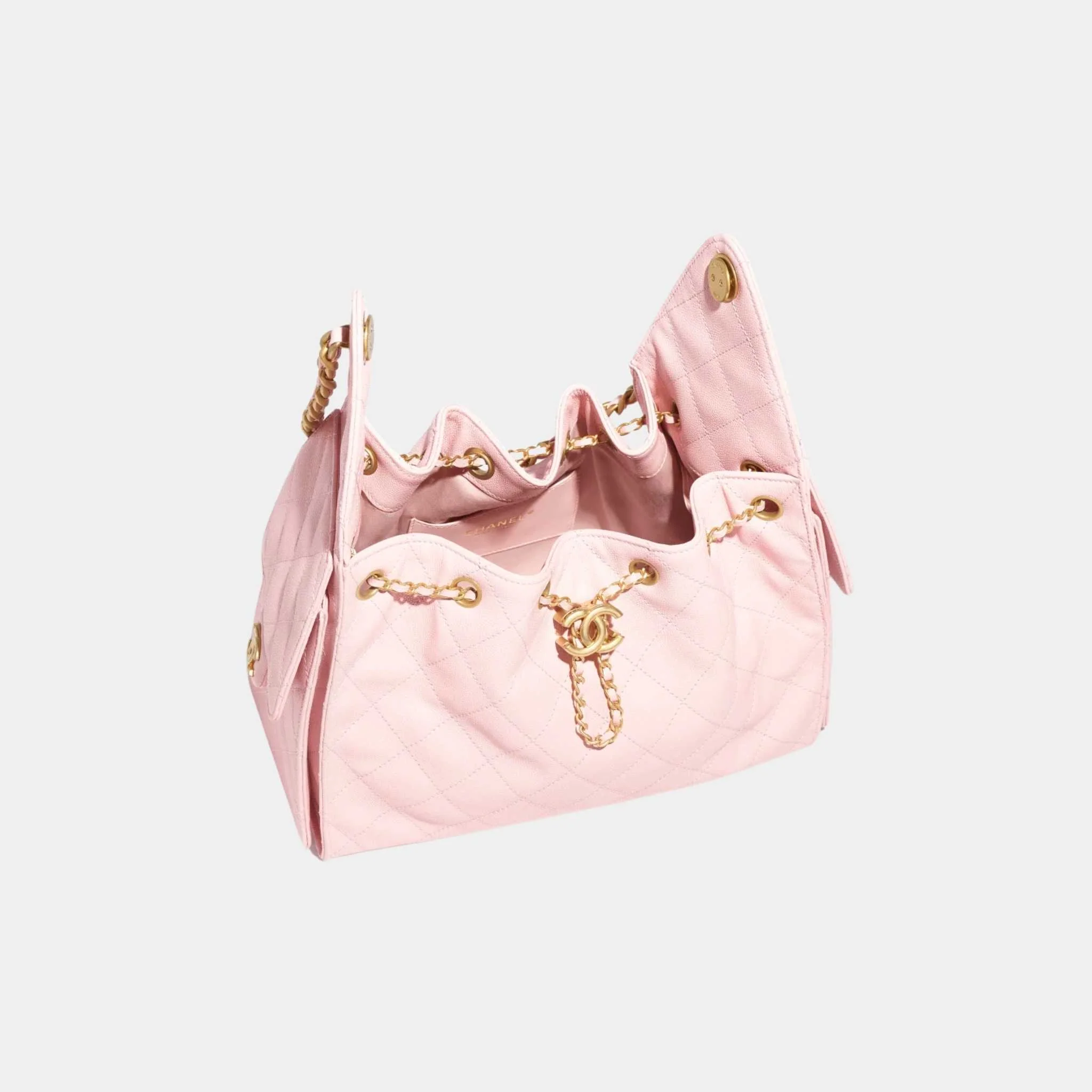 25 Small Handbag Grained Calfskin And Gold-Tone Metal - Image 6
