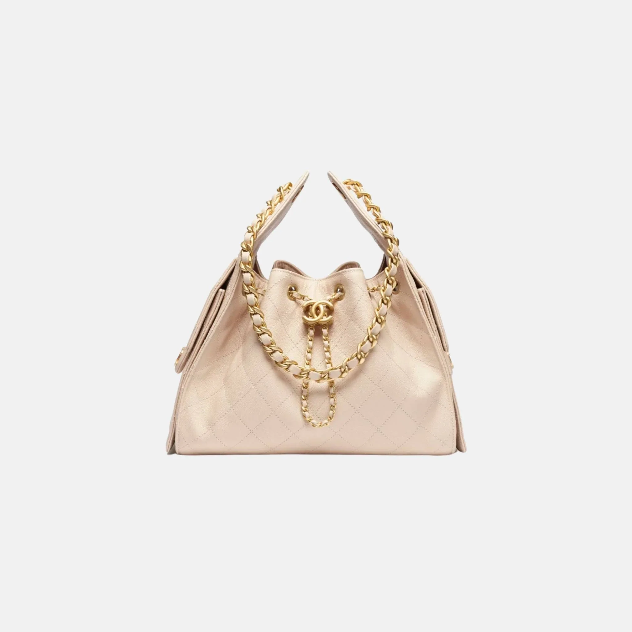 25 Small Handbag Grained Calfskin And Gold-Tone Metal - Image 7