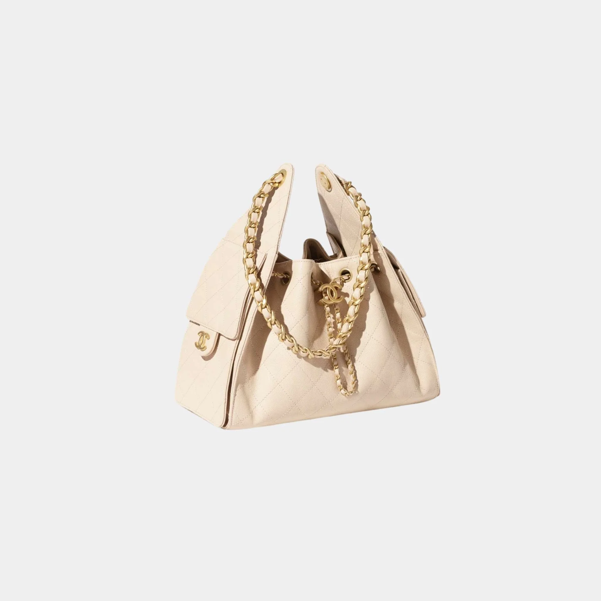 25 Small Handbag Grained Calfskin And Gold-Tone Metal - Image 8
