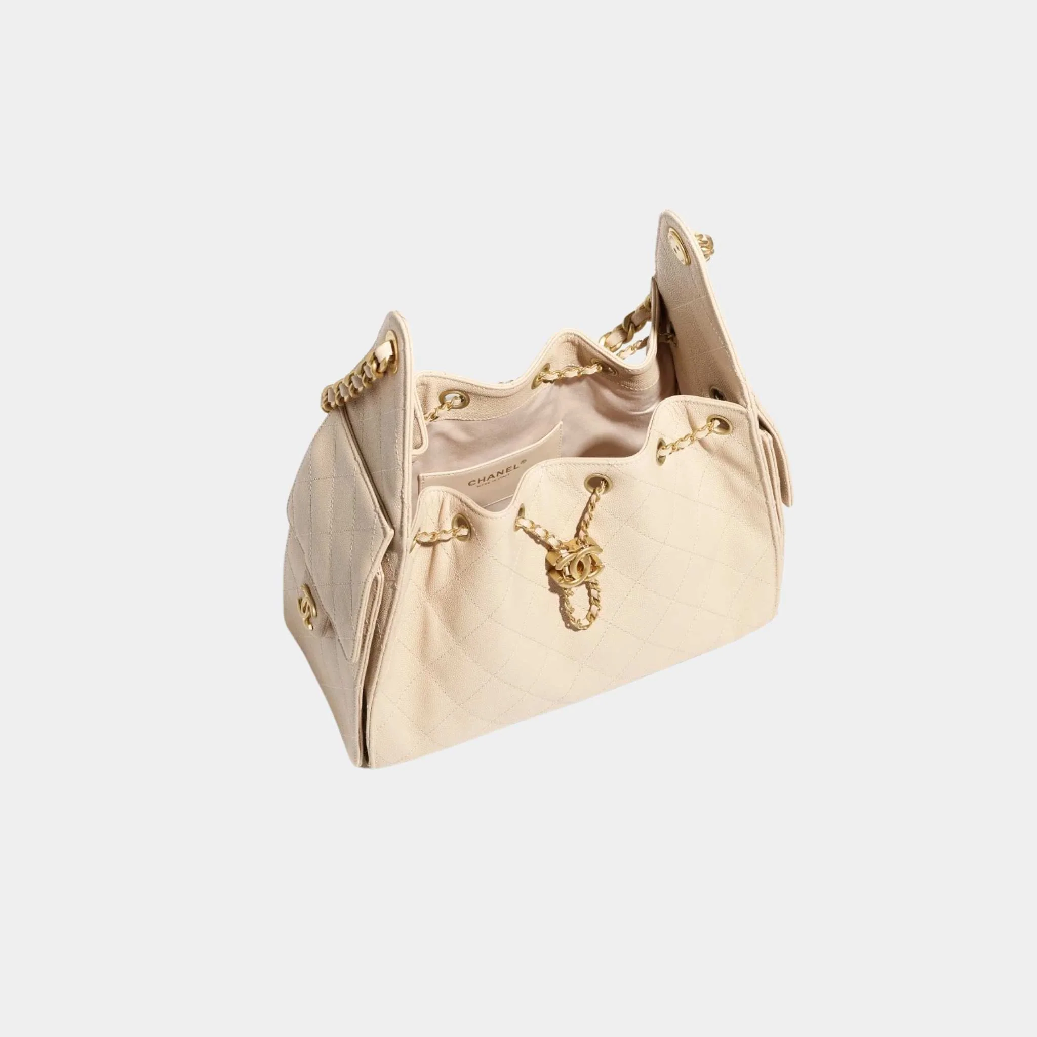 25 Small Handbag Grained Calfskin And Gold-Tone Metal - Image 9