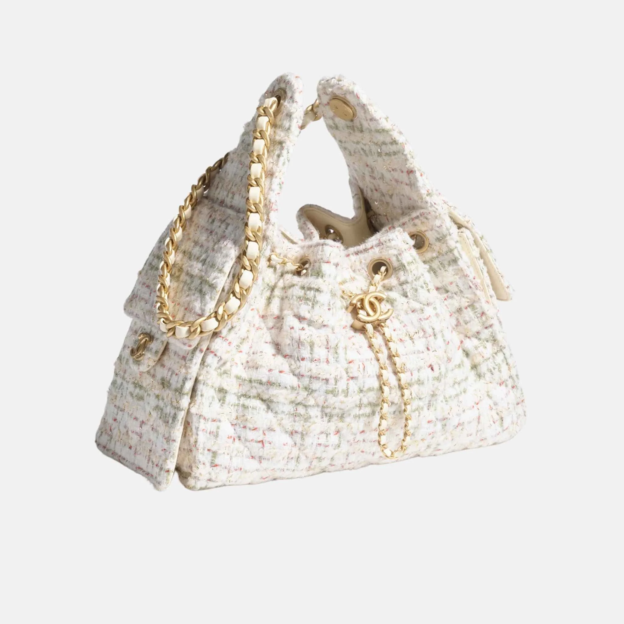 25 Small Handbag In Wool Tweed And Gold Tone Metal - Image 3