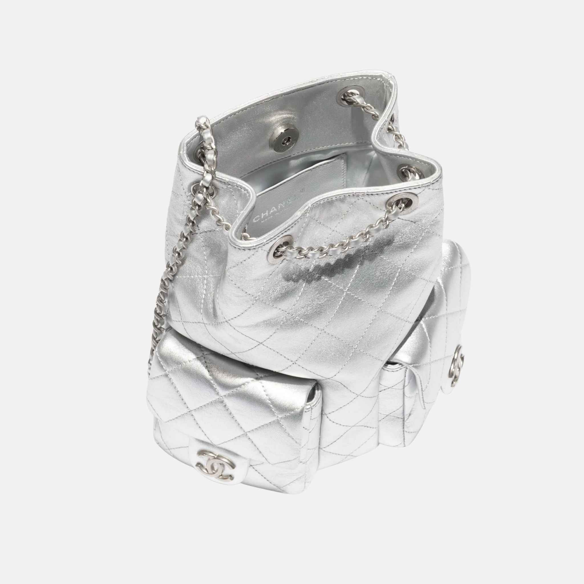 Backpack Cruise 2024/25 In Metallic Lambskin And Silver Metal - Image 2
