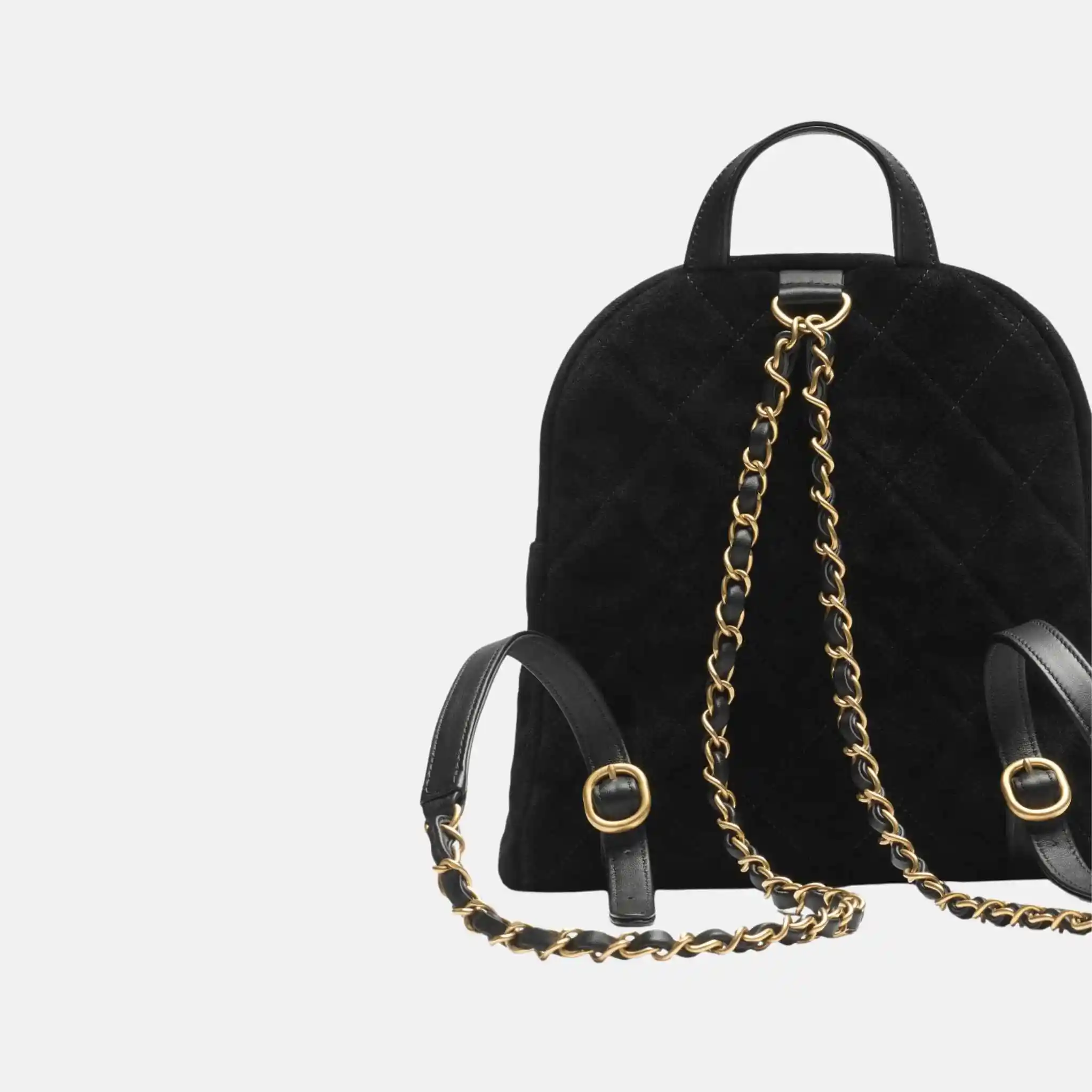 Backpack Suede Calfskin Black Fall Winter Collection - Image 2