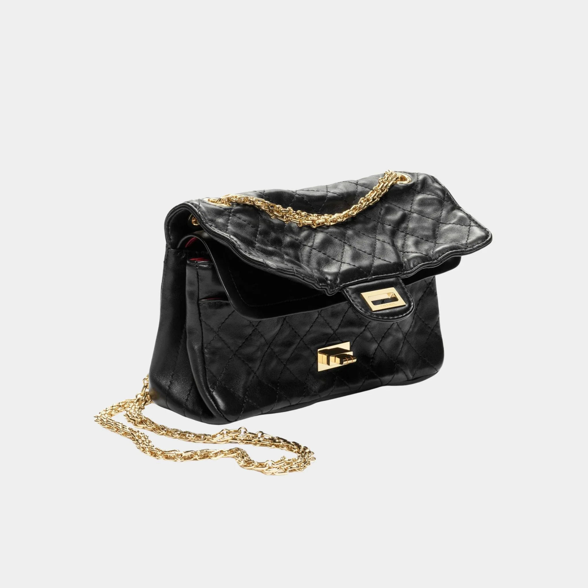 Bag 2.55 Lamb & gold-plated metal