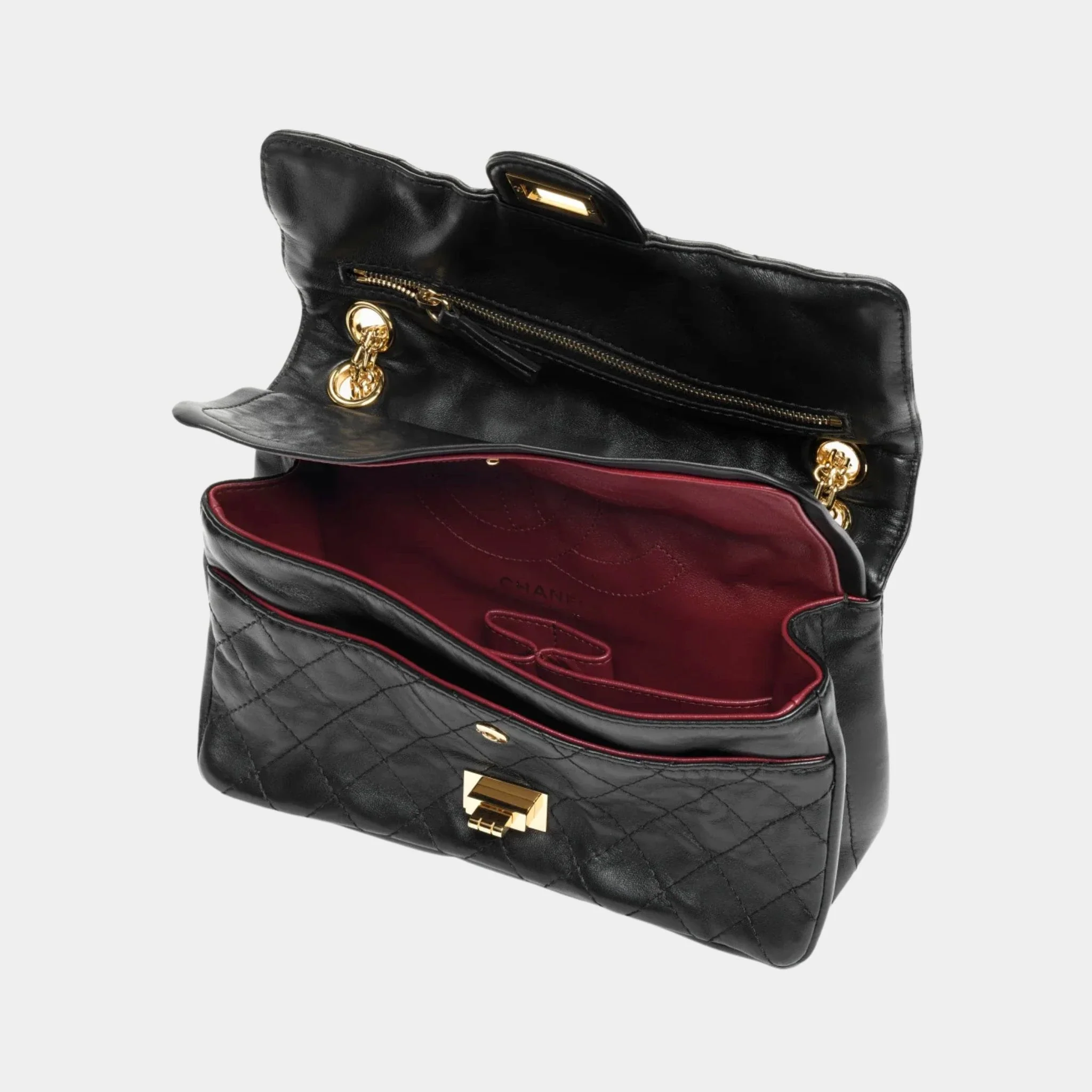 Bag 2.55 Lamb & gold-plated metal - Image 2