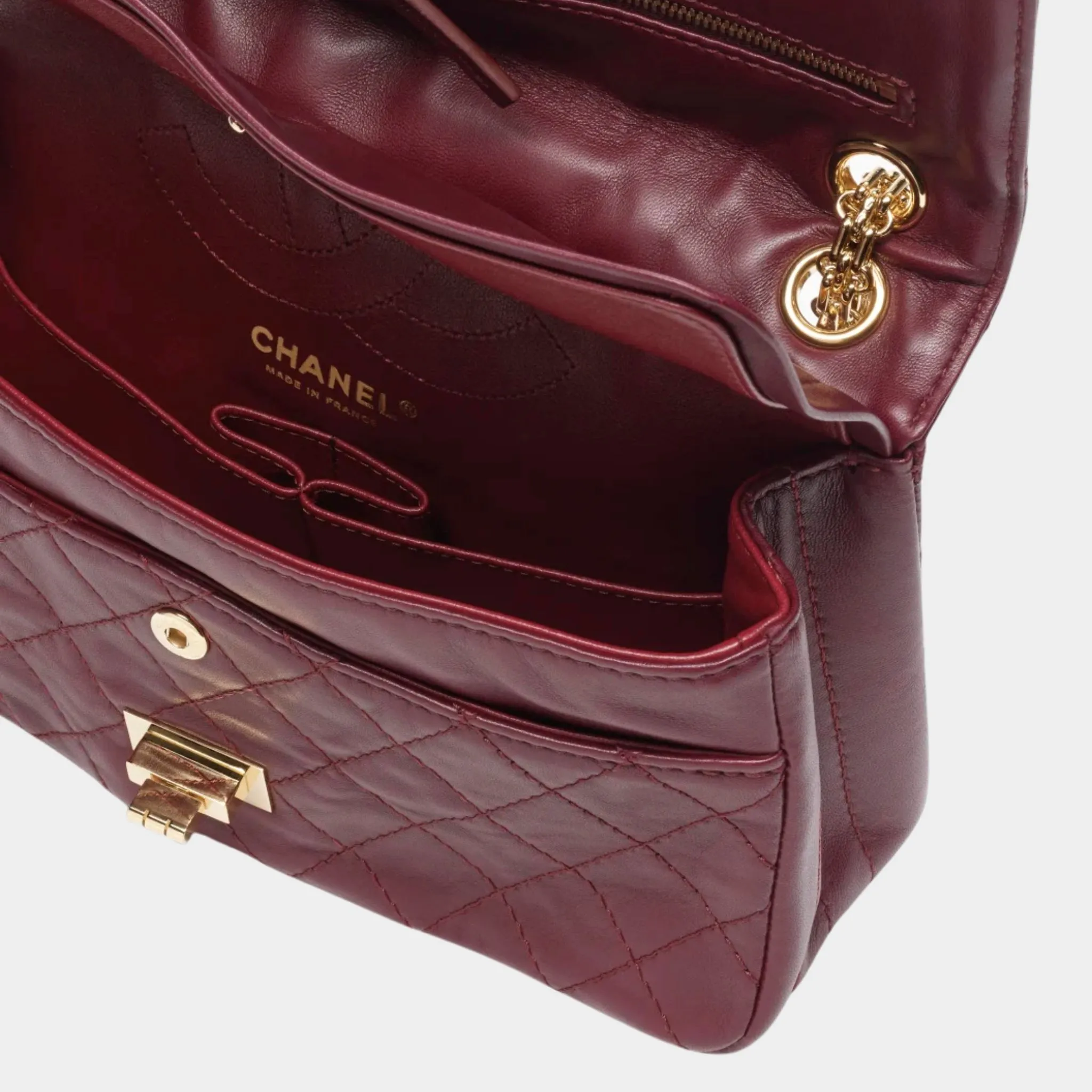 Bag 2.55 Lamb & gold-plated metal - Image 6
