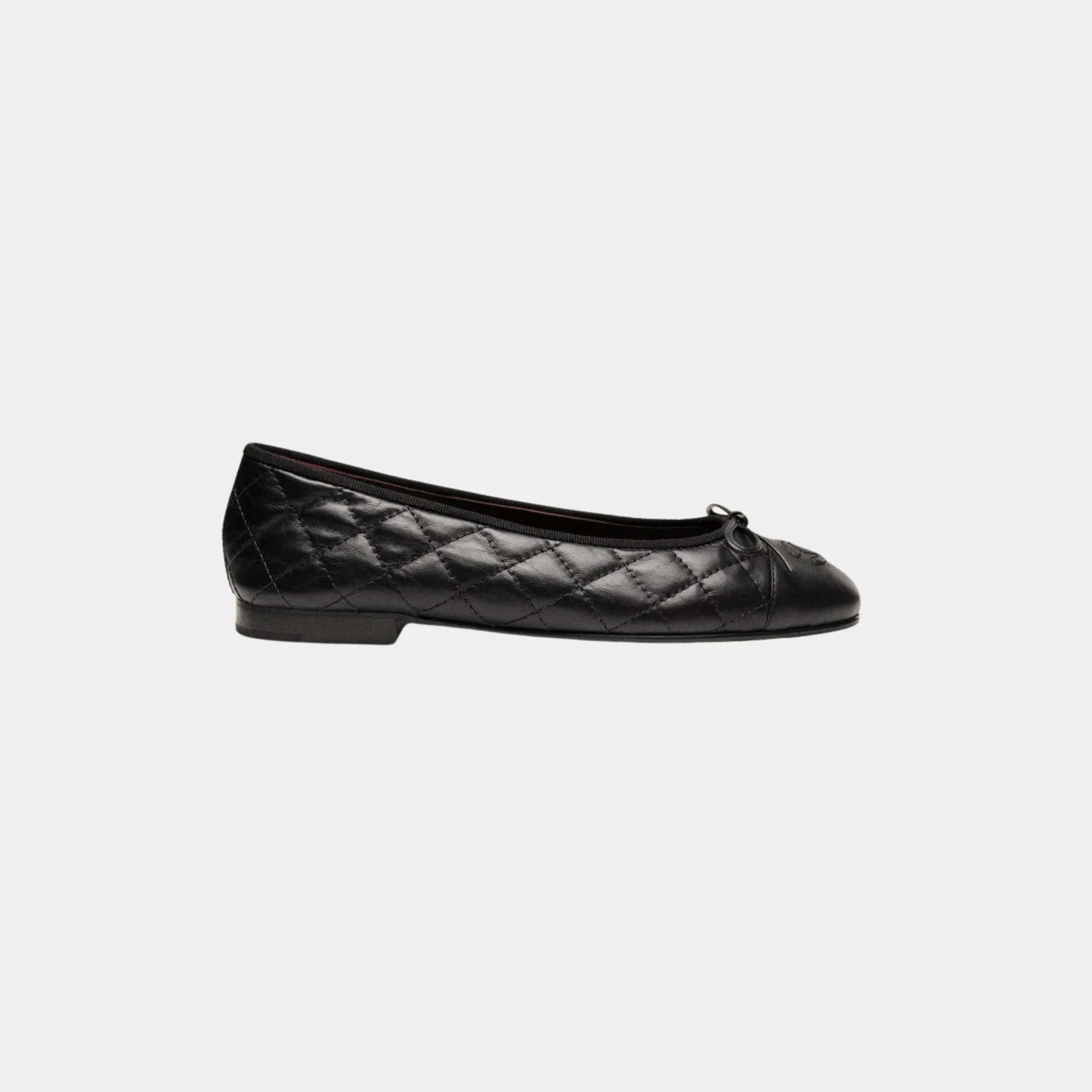 Ballet Flats In Aged Calfskin
