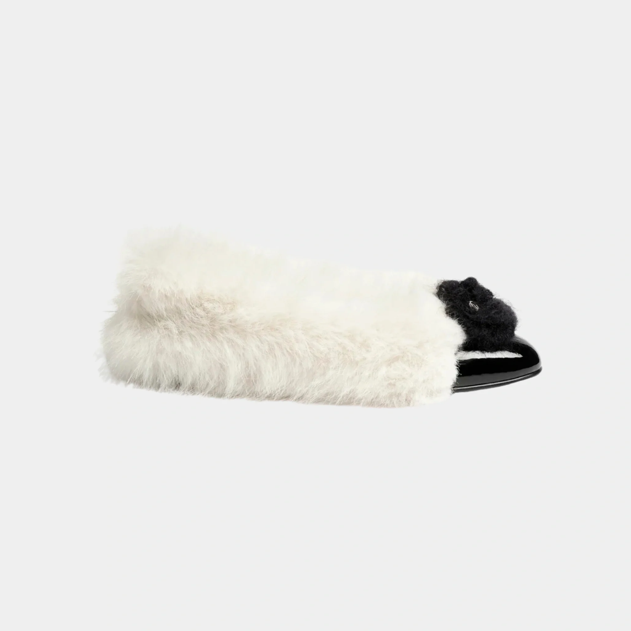 Ballet Flats in Mixed Fibers & Patent Calfskin